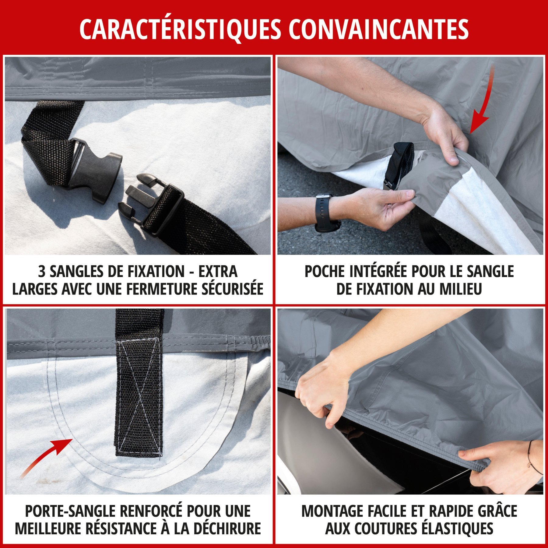 Bâche pour voiture All Weather Plus SUV taille S gris