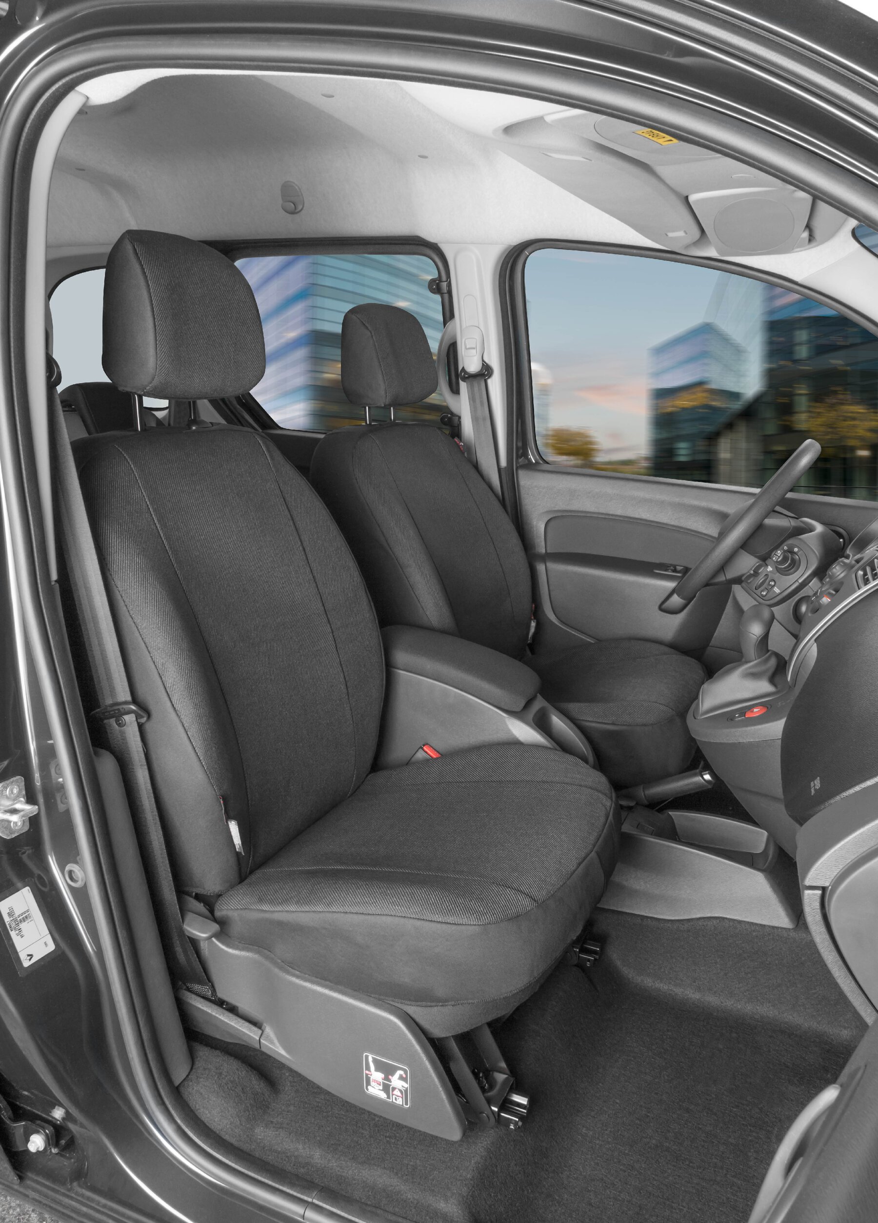 Transporter Coprisedili in tessuto per Renault Kangoo (Tipo W), 2 posti singoli anteriori