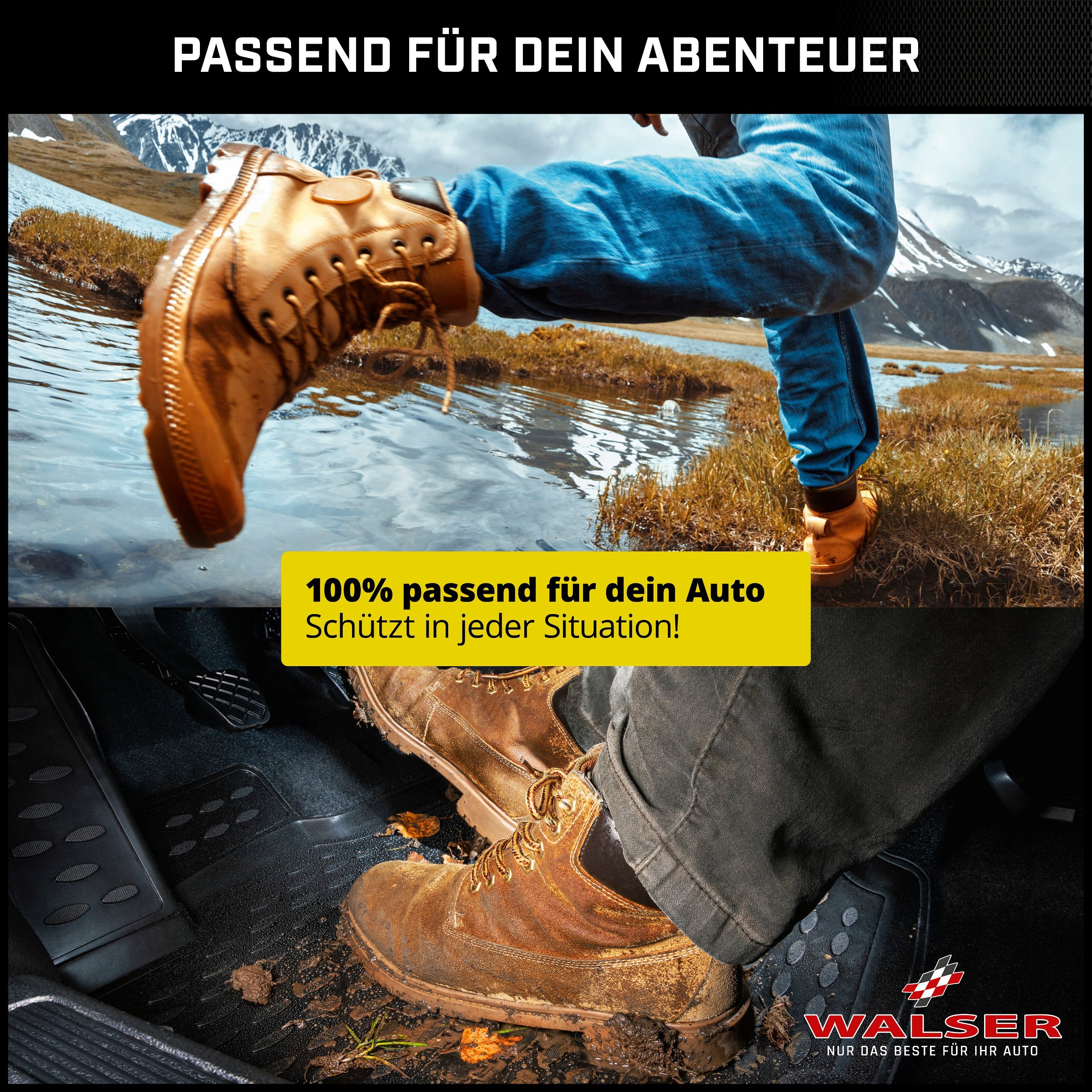 Gummimatten XTR für mit Audi A4 08/2007 - 09/2016, A4 Avant 11/2007 - 12/2015, A4 Allroad 04/2009 - 05/2016