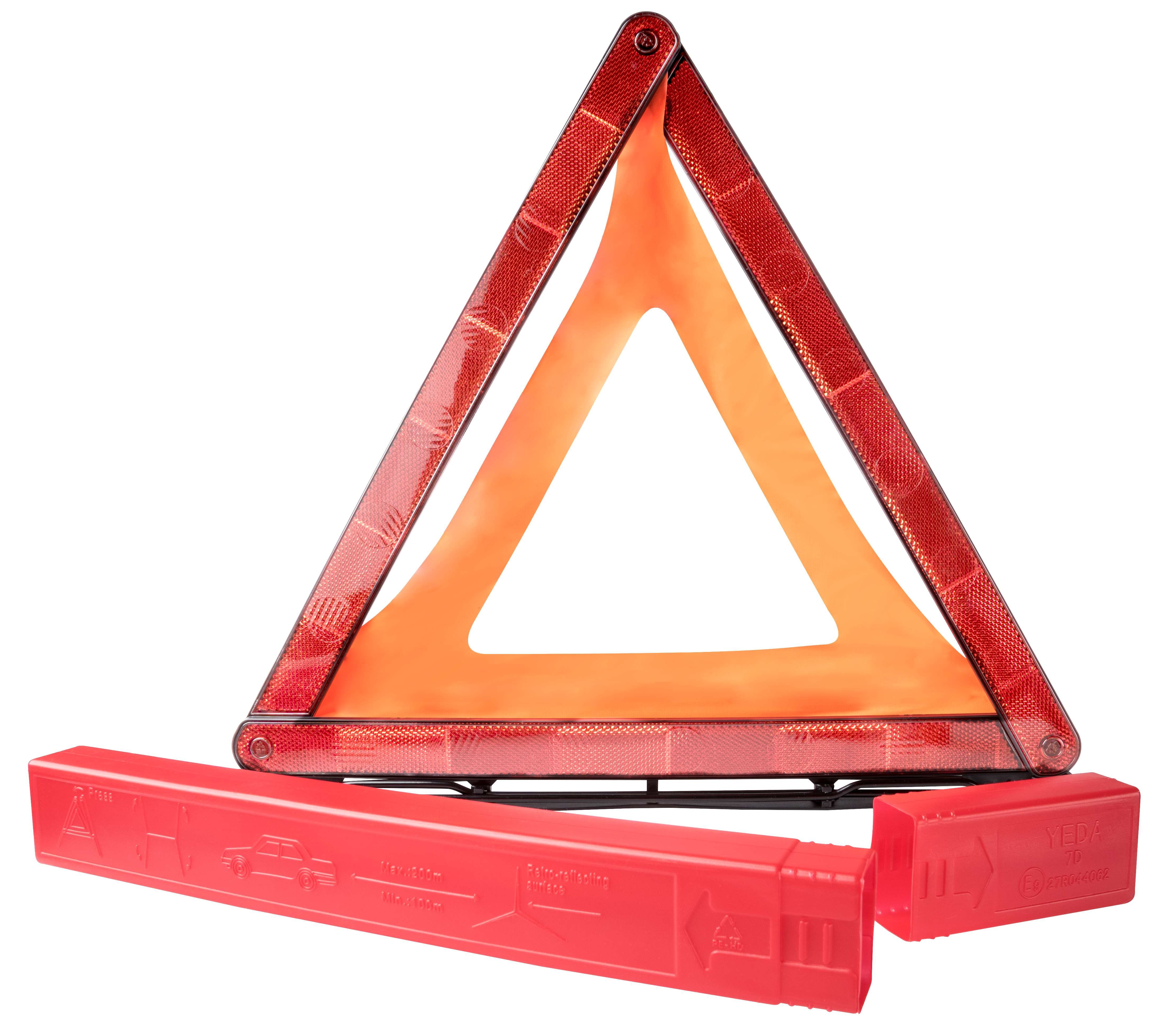 Pech driehoek waarschuwings driehoek met koker rood