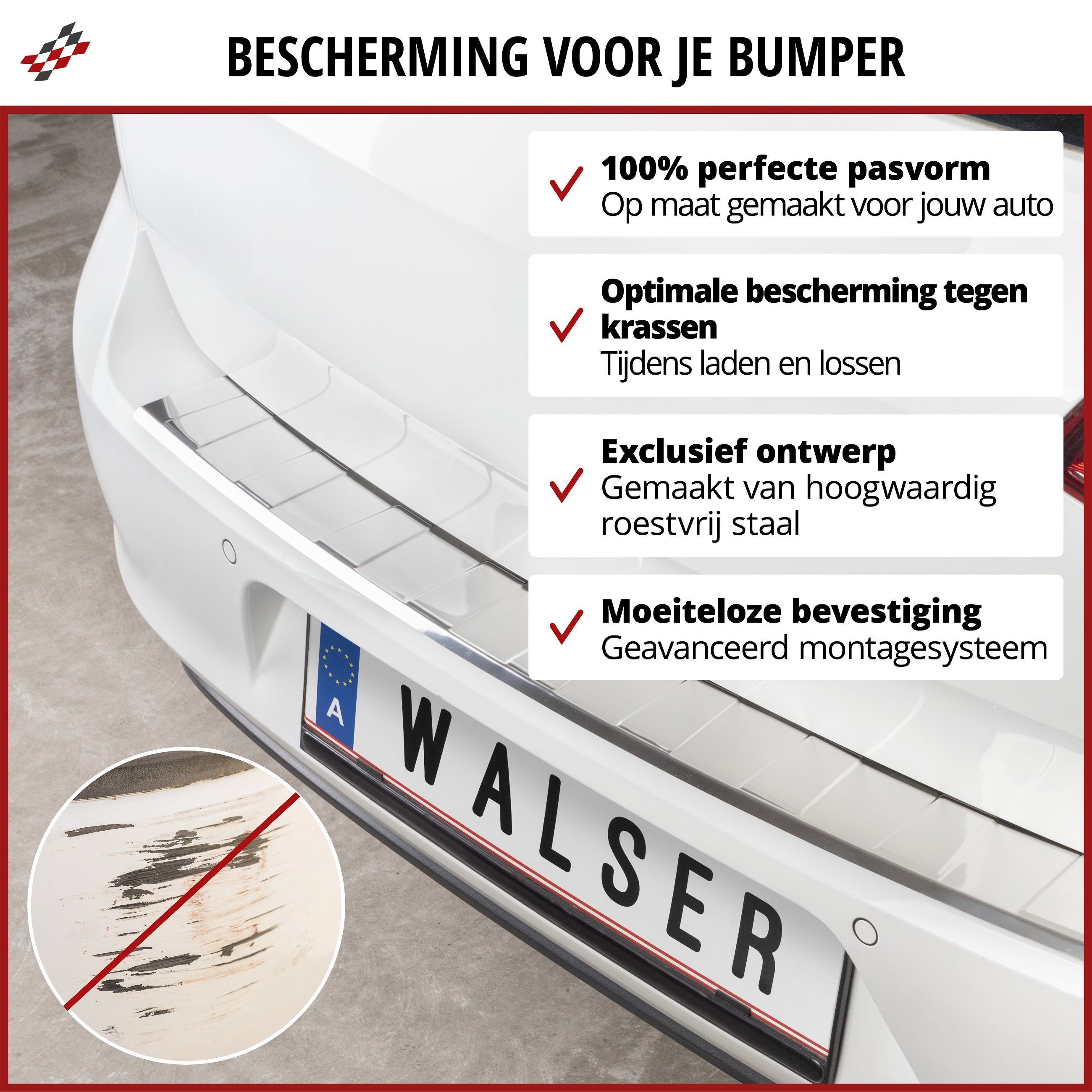 Bumperbescherming Proguard voor VW Transporter T6/Caravelle T6 Bus 04/2015-Vandaag