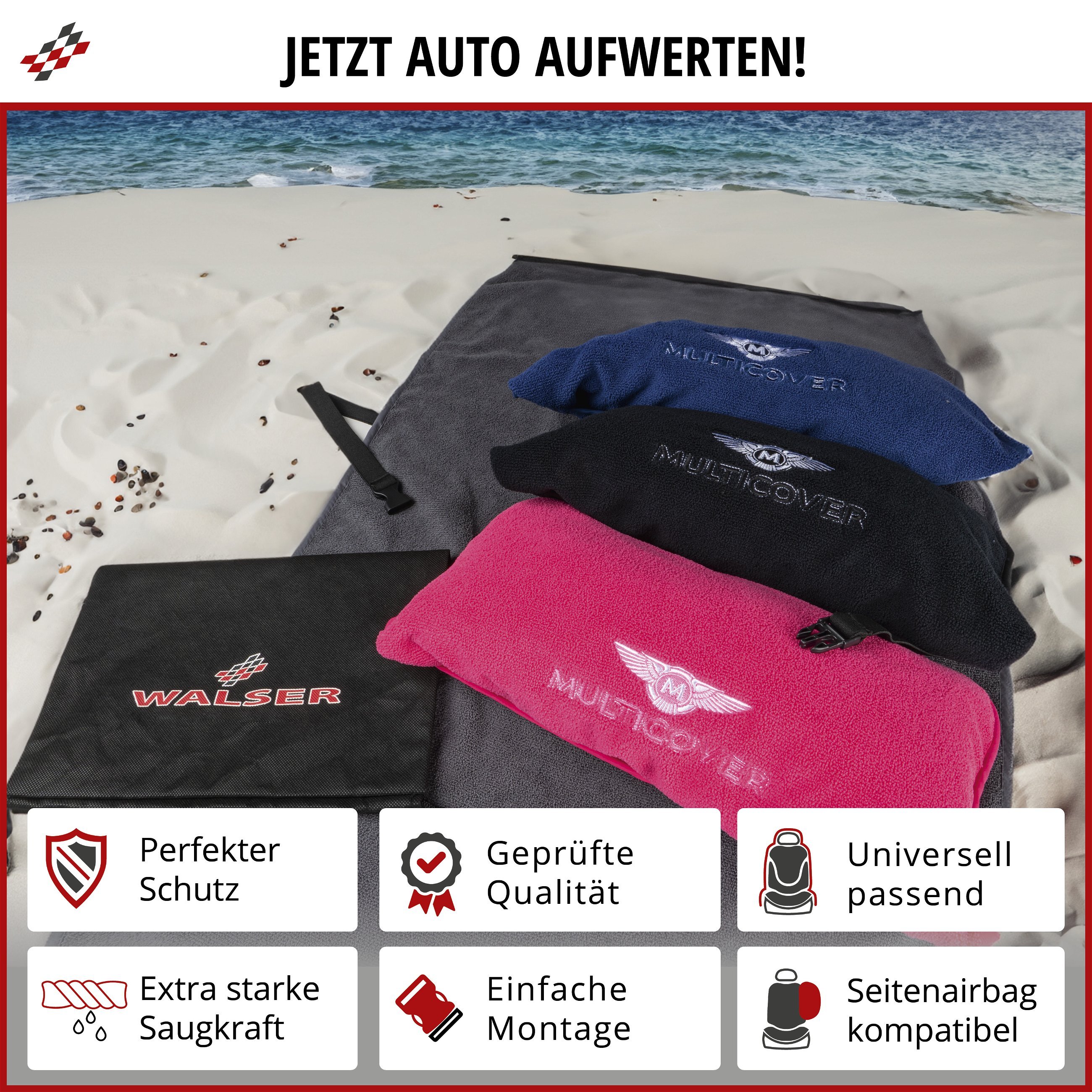 PKW-Sitzaufleger Multicover, Auto-Sitzauflage waschbar pink