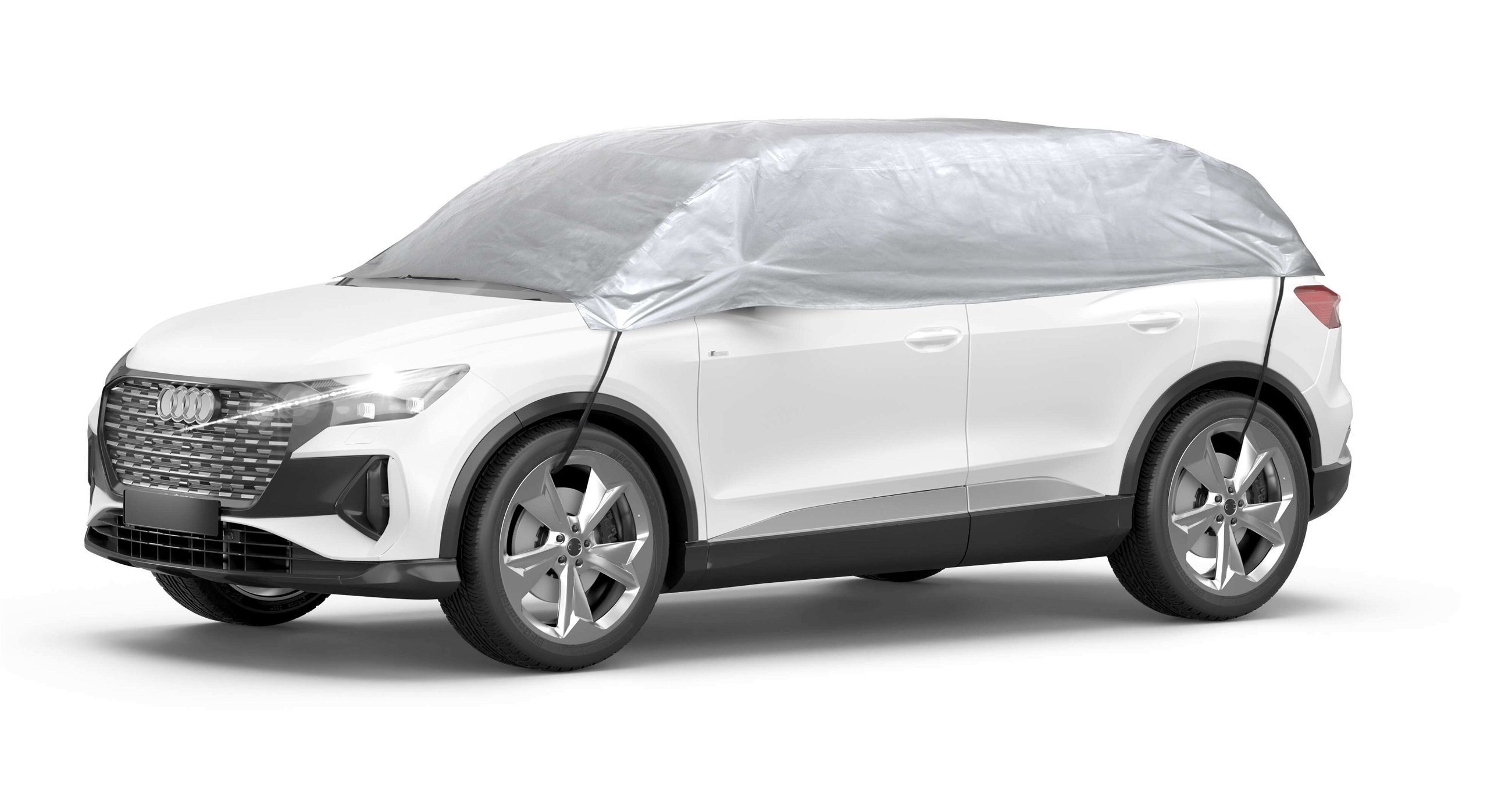 Car cover All Weather Basic, car cover half garage size XL silver