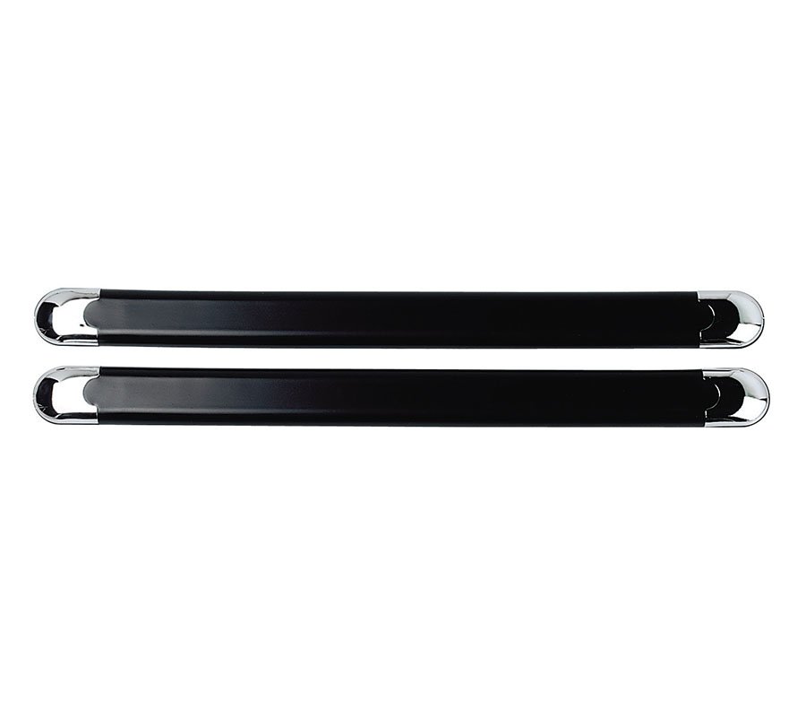 protezione antiurto autoadesiva 2 pezzi 49,5x4 cm nero/cromo