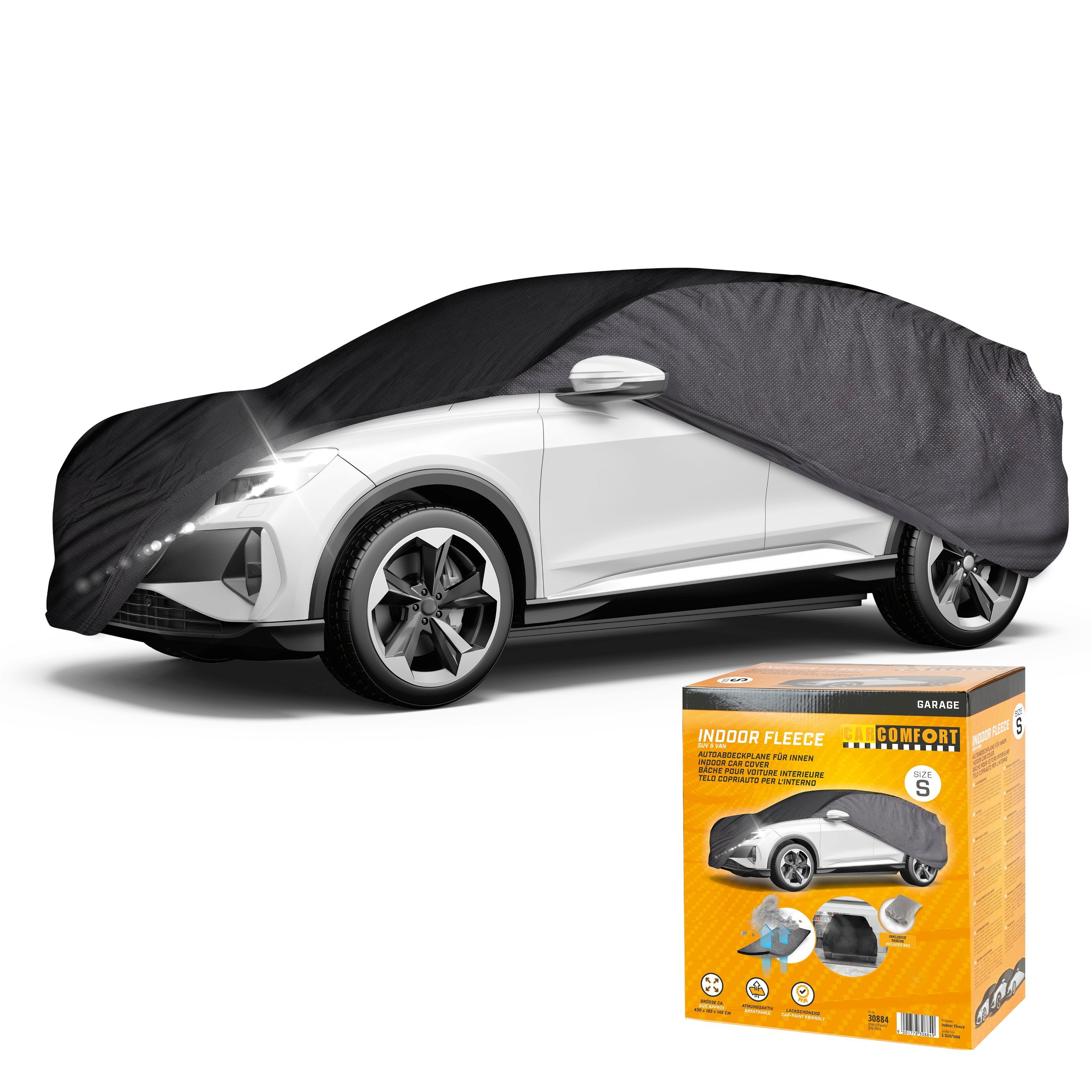 Bâche pour voiture Indoor Eco SUV taille S gris/noir