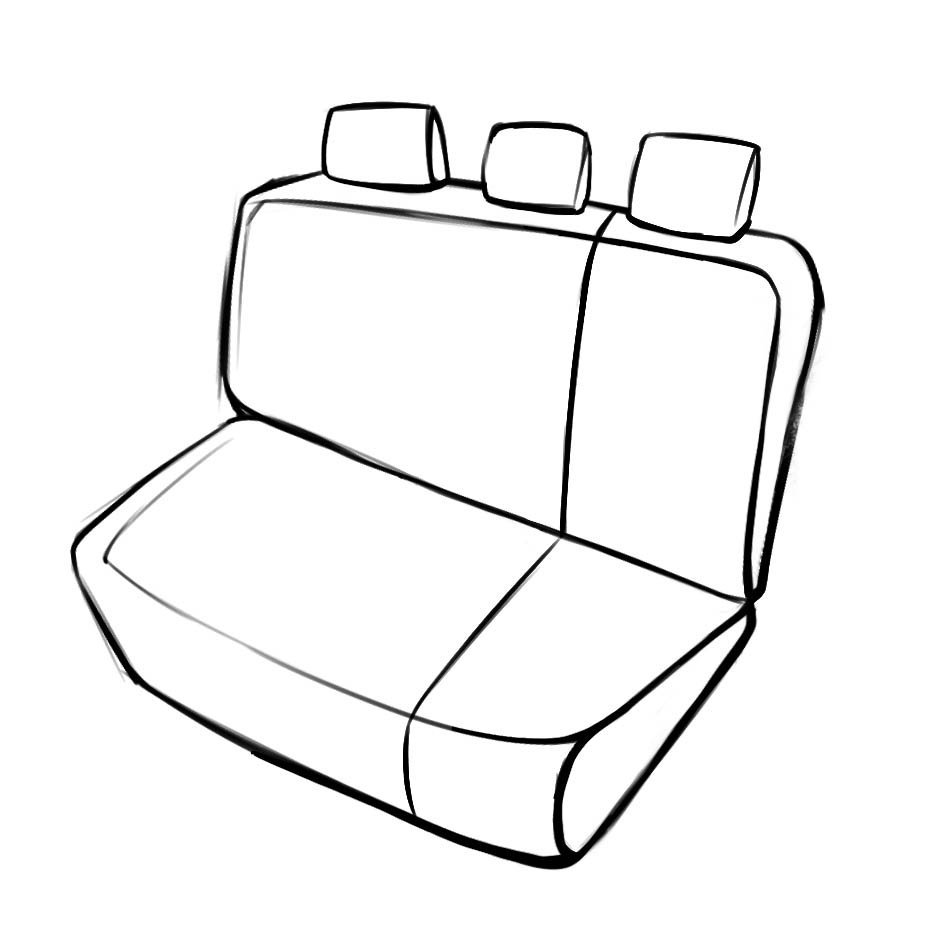 Passform Sitzbezug Robusto für Skoda Fabia II (542) 12/2006-12/2014, 1 Rücksitzbankbezug für Normalsitze