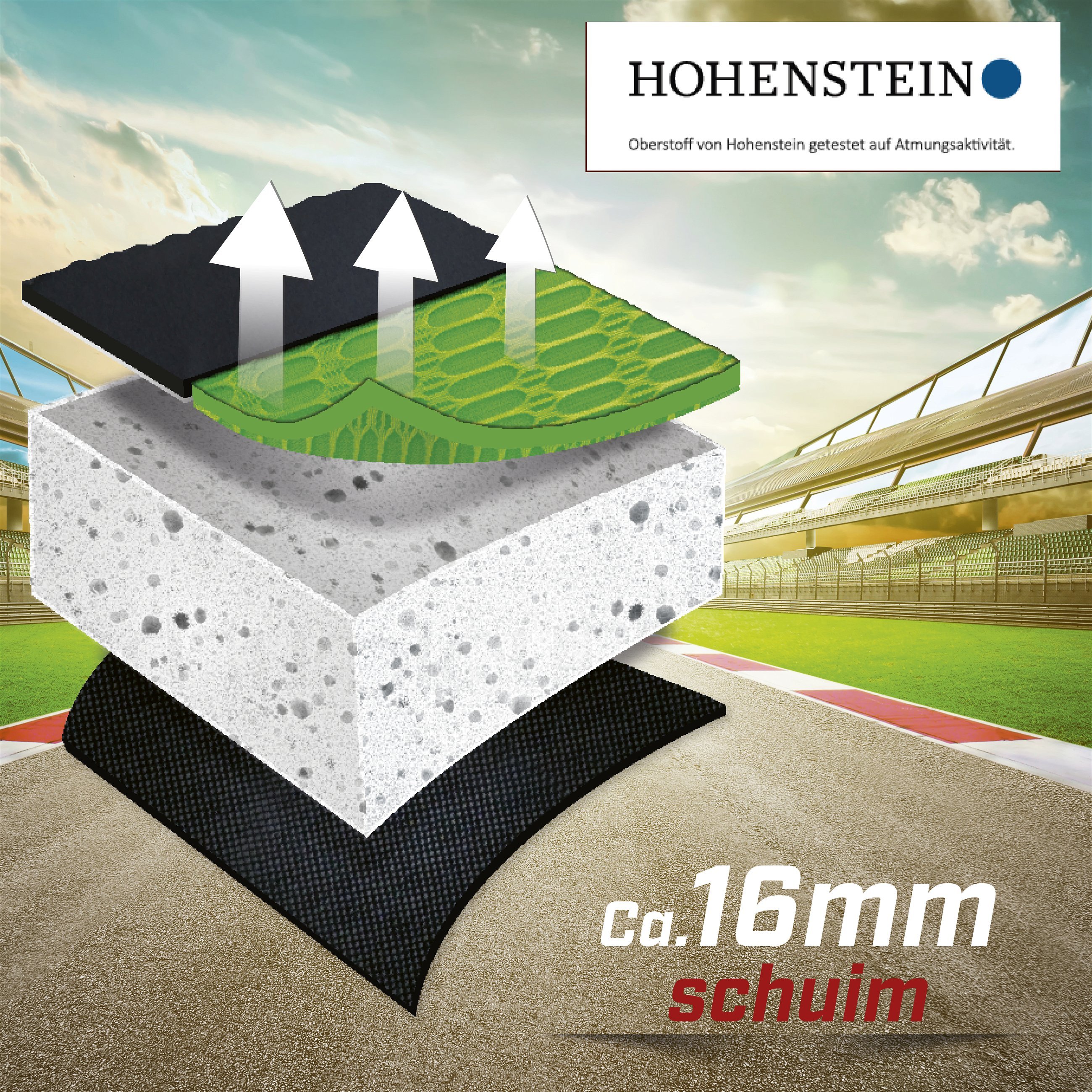 Autostoelhoes, bekleding S-Race in groen/zwart