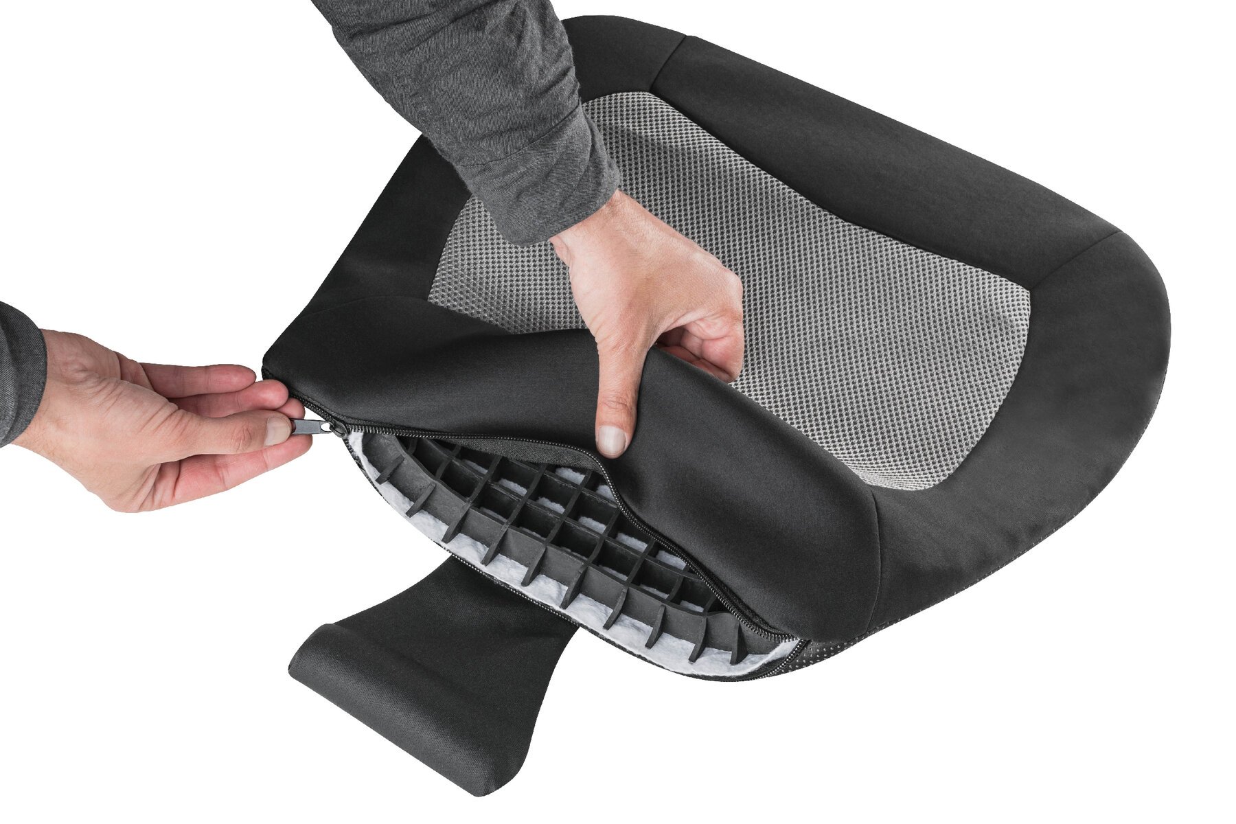 Cuscino sedile Cool Touch nero-grigio