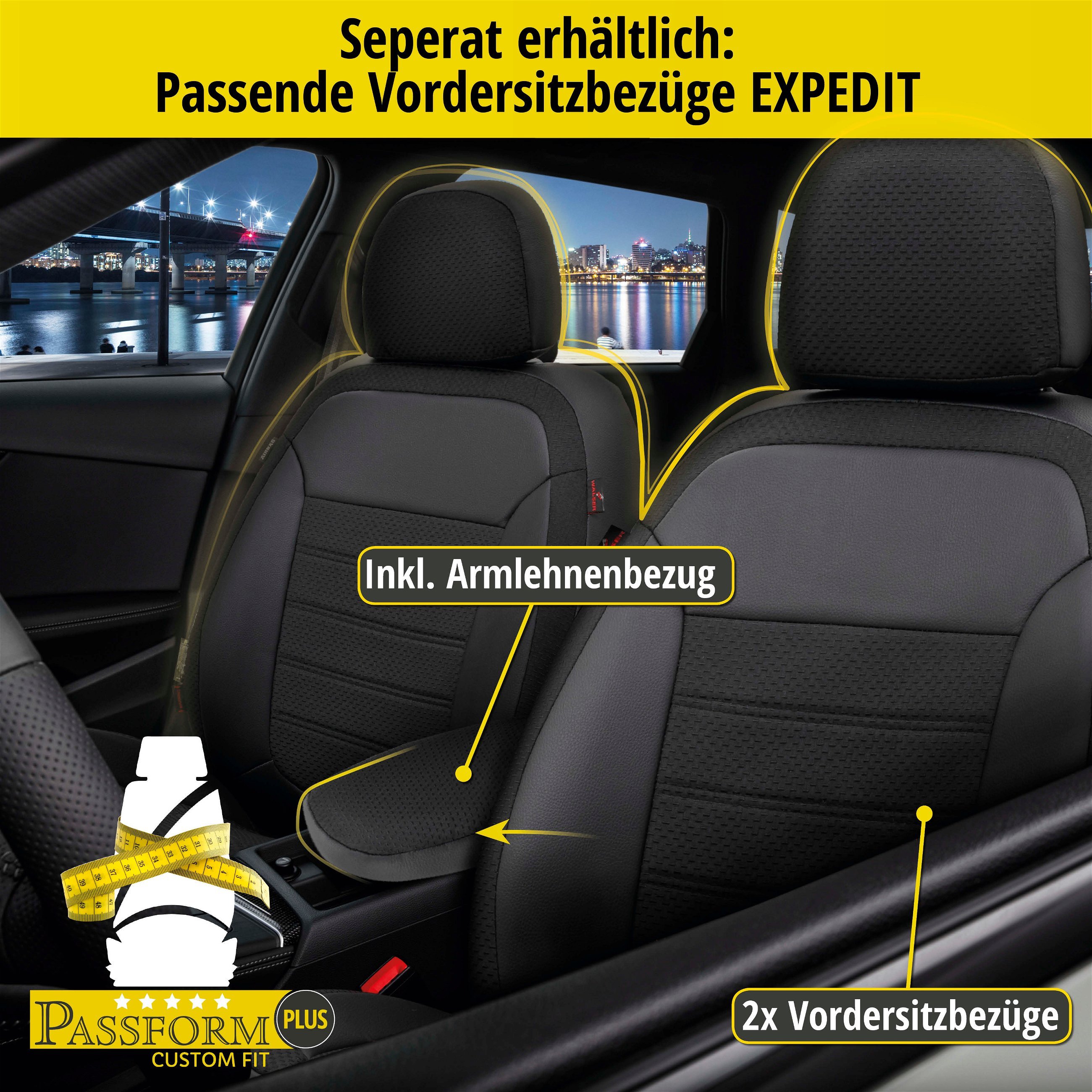 Passform Sitzbezug Expedit für Fiat 500X 2015-Heute, 1