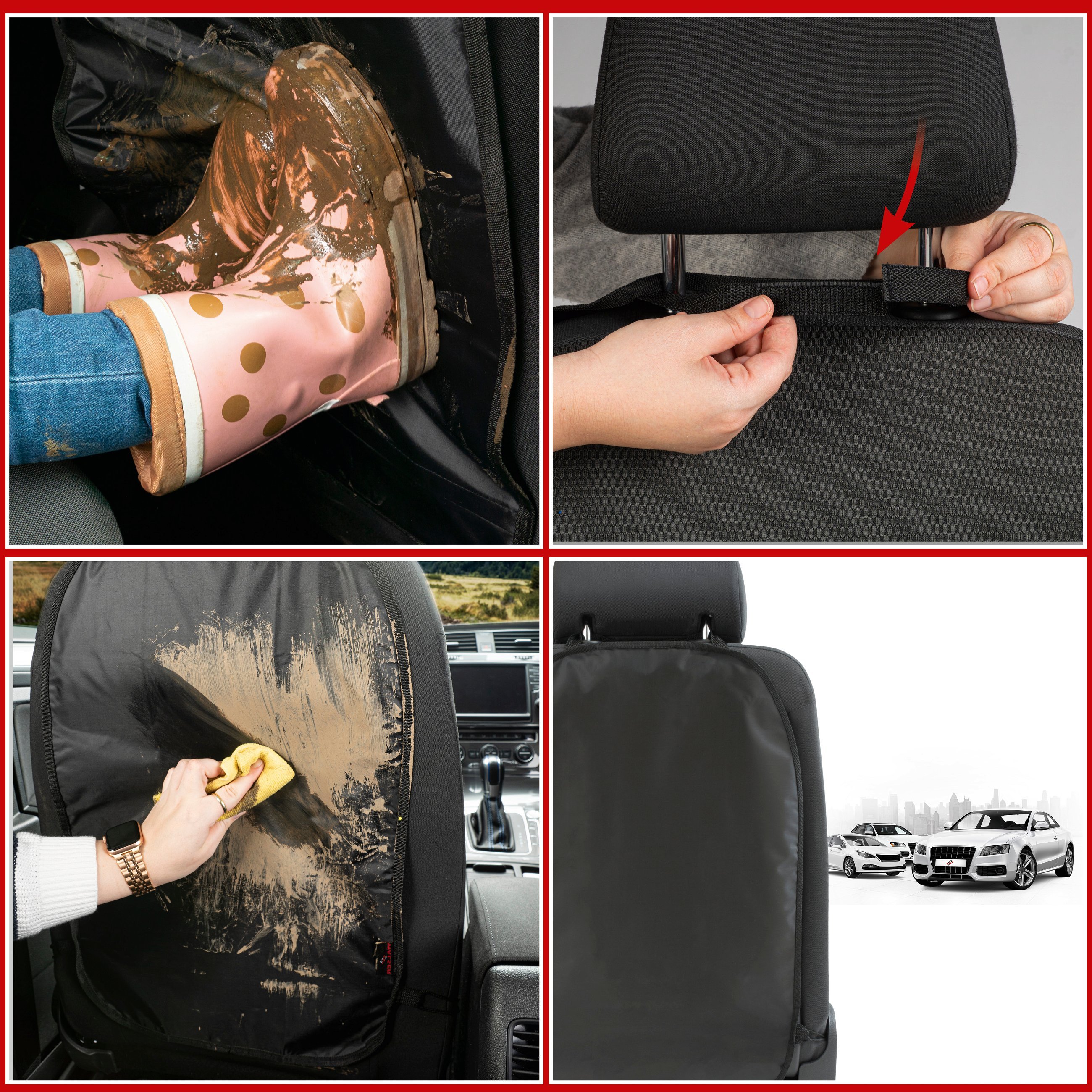 Car seat backrest protection Blacky