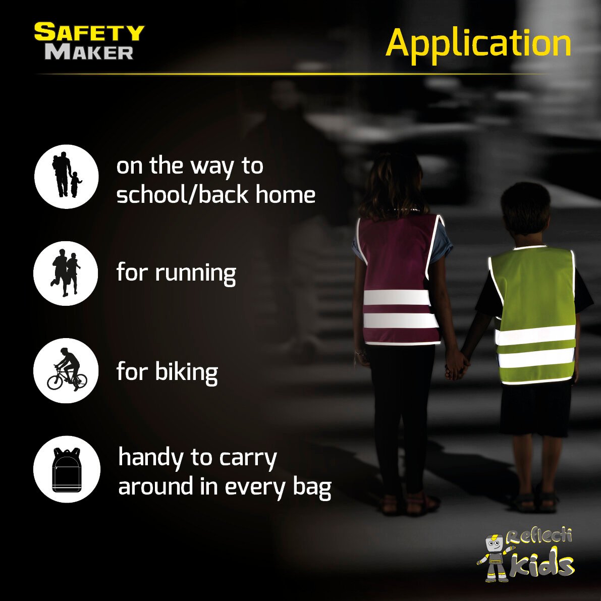 Safety vest 3-6 years pink