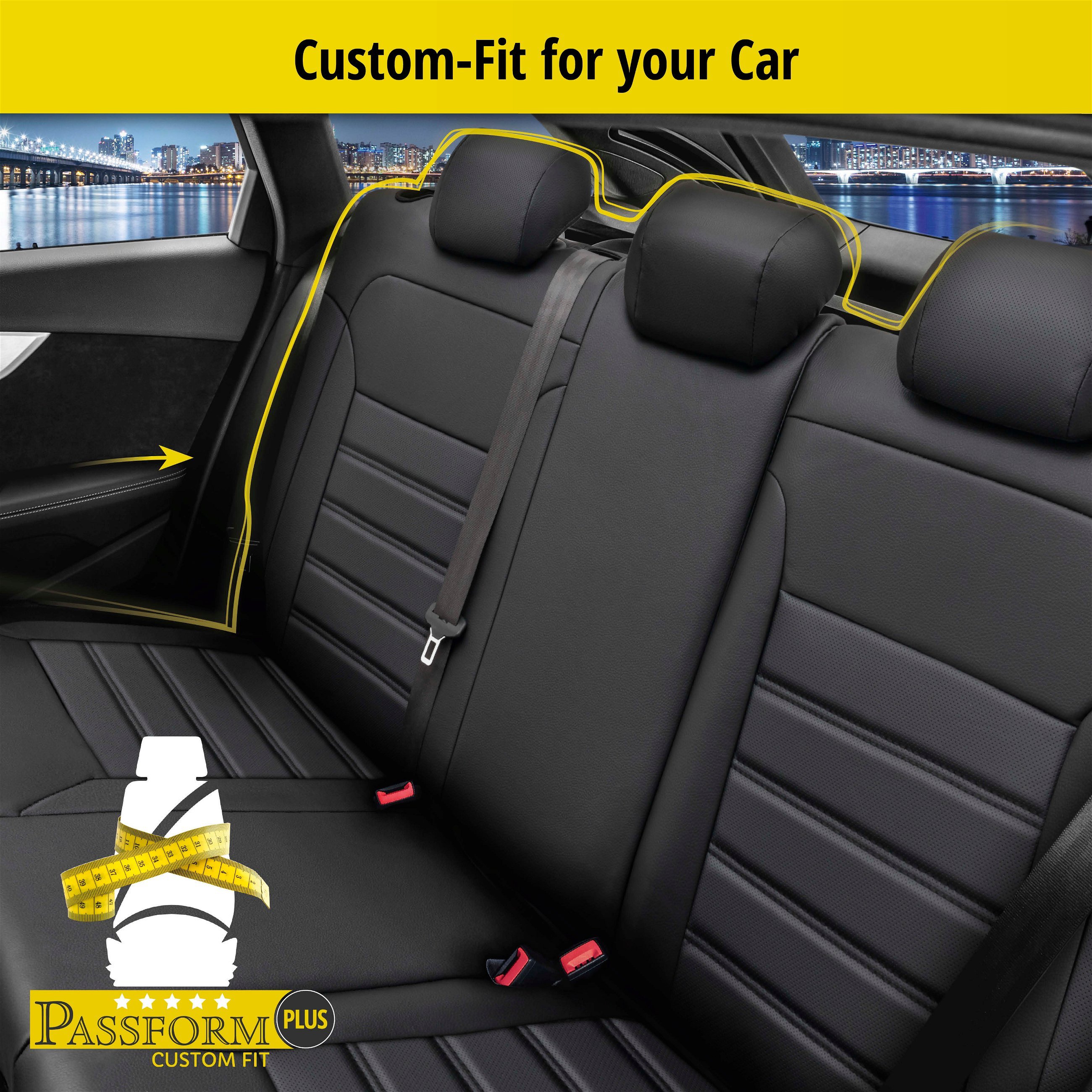 Seat Cover Robusto for VW Up 08/2011-Today, 1 rear seat cover for normal seats