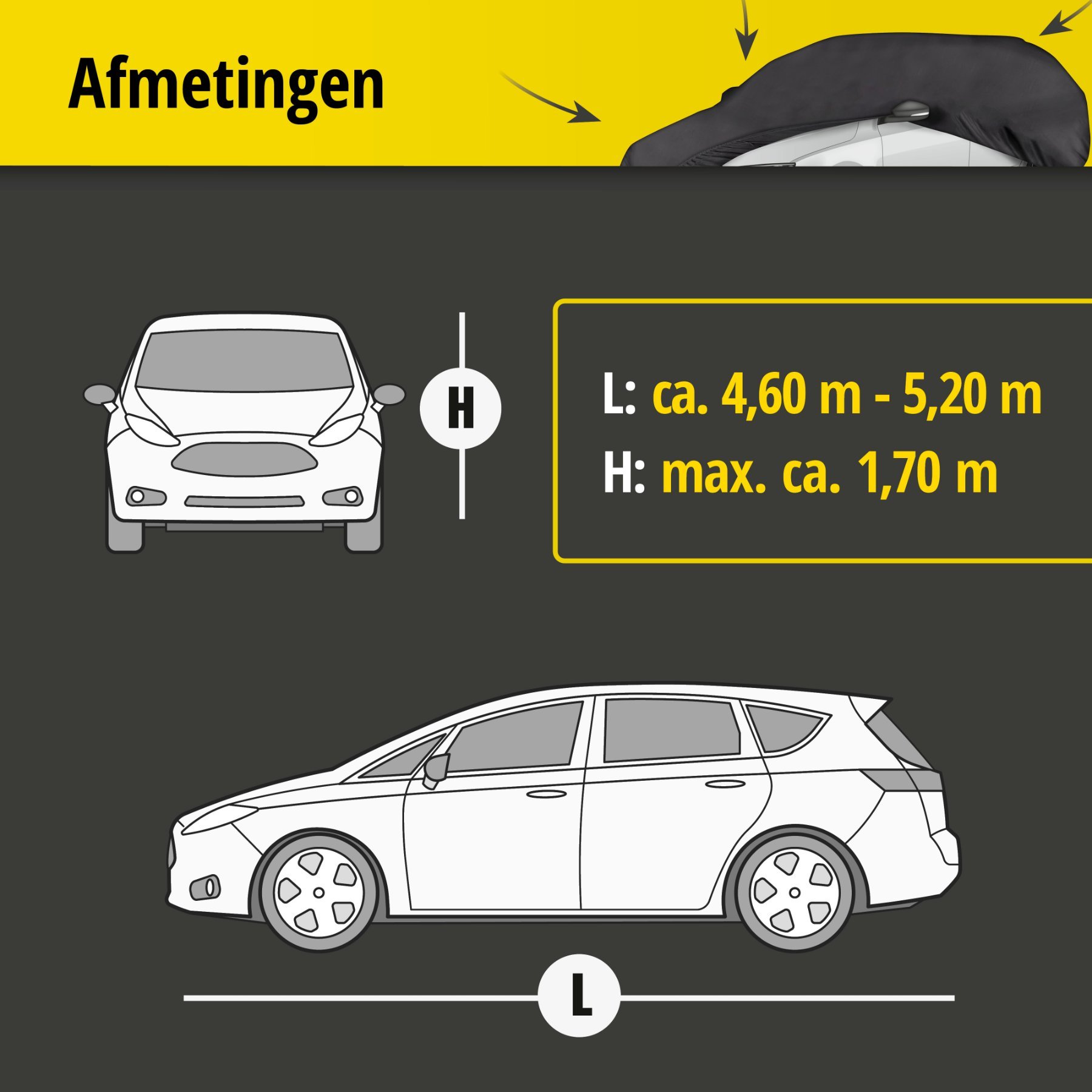 Autobeschermhoes afdekhoes Indoor Soft maat 7 zwart