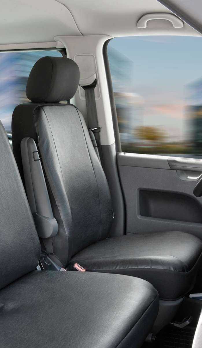 Seat cover made of imitation leather for VW T5, single seat cover front