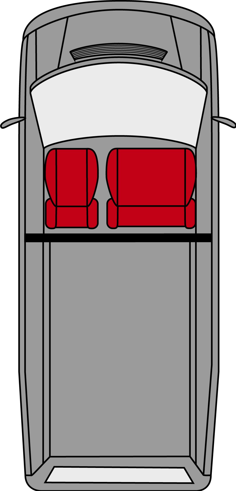 Passform Sitzbezug aus Kunstleder für Citroen Jumper, Einzelsitzbezug vorne und Doppelbankbezug