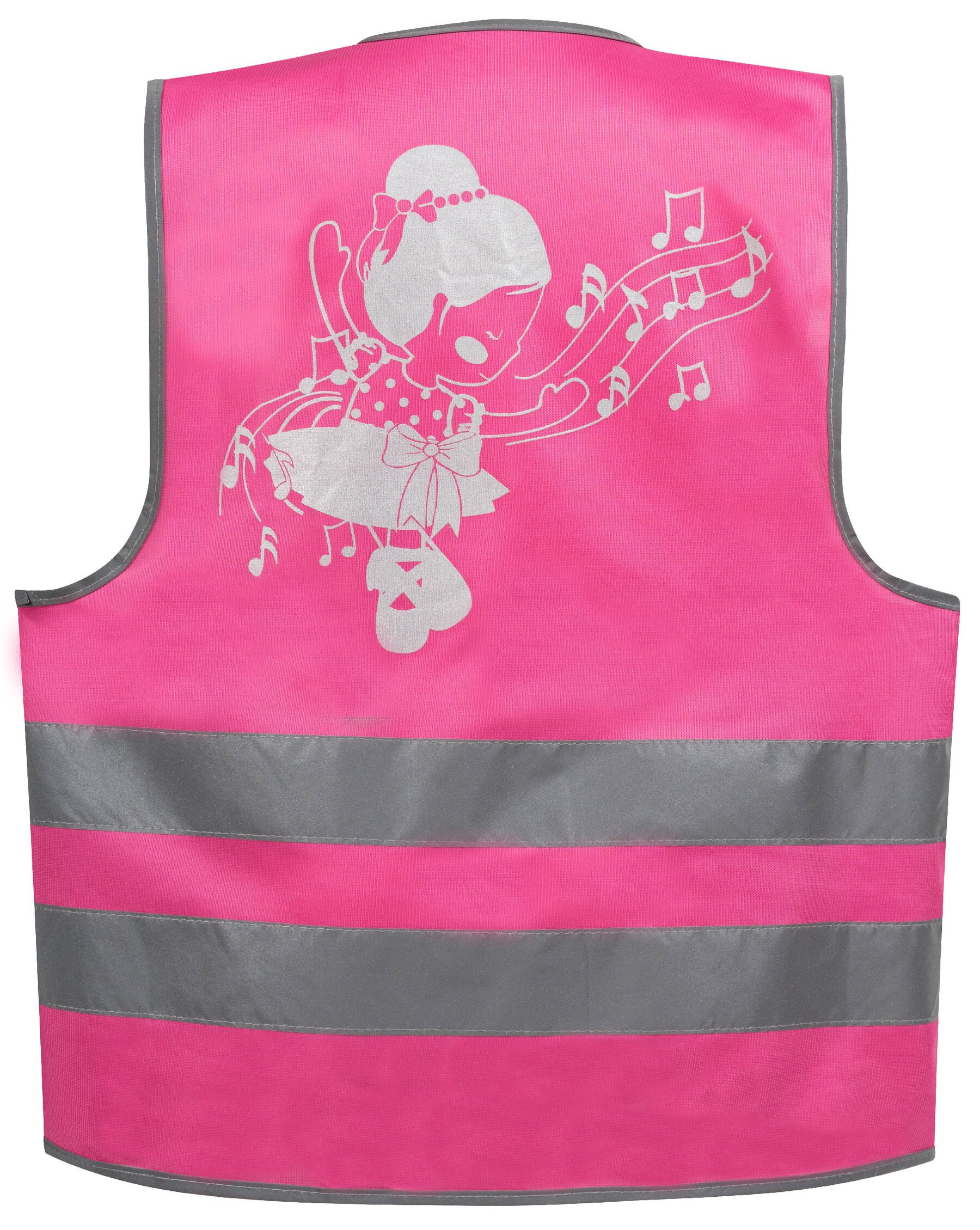 Safety Maker Veiligheidsvest voor kinderen, hoge zichtbaarheidsvest, reflecterend vest, reflecterend voor 3-6 jaar, roze