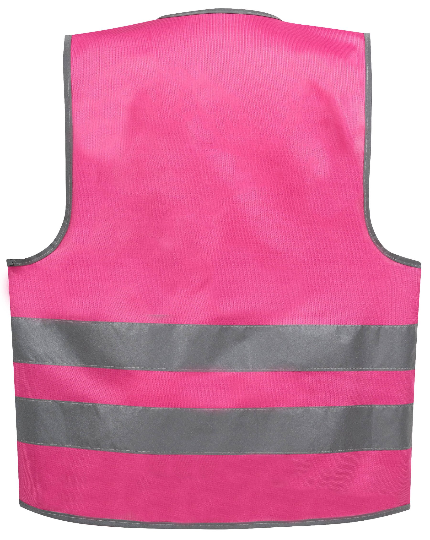 Safety Maker Veiligheidsvest voor kinderen, hoge zichtbaarheidsvest, reflecterend vest, reflecterend voor 3-6 jaar, roze