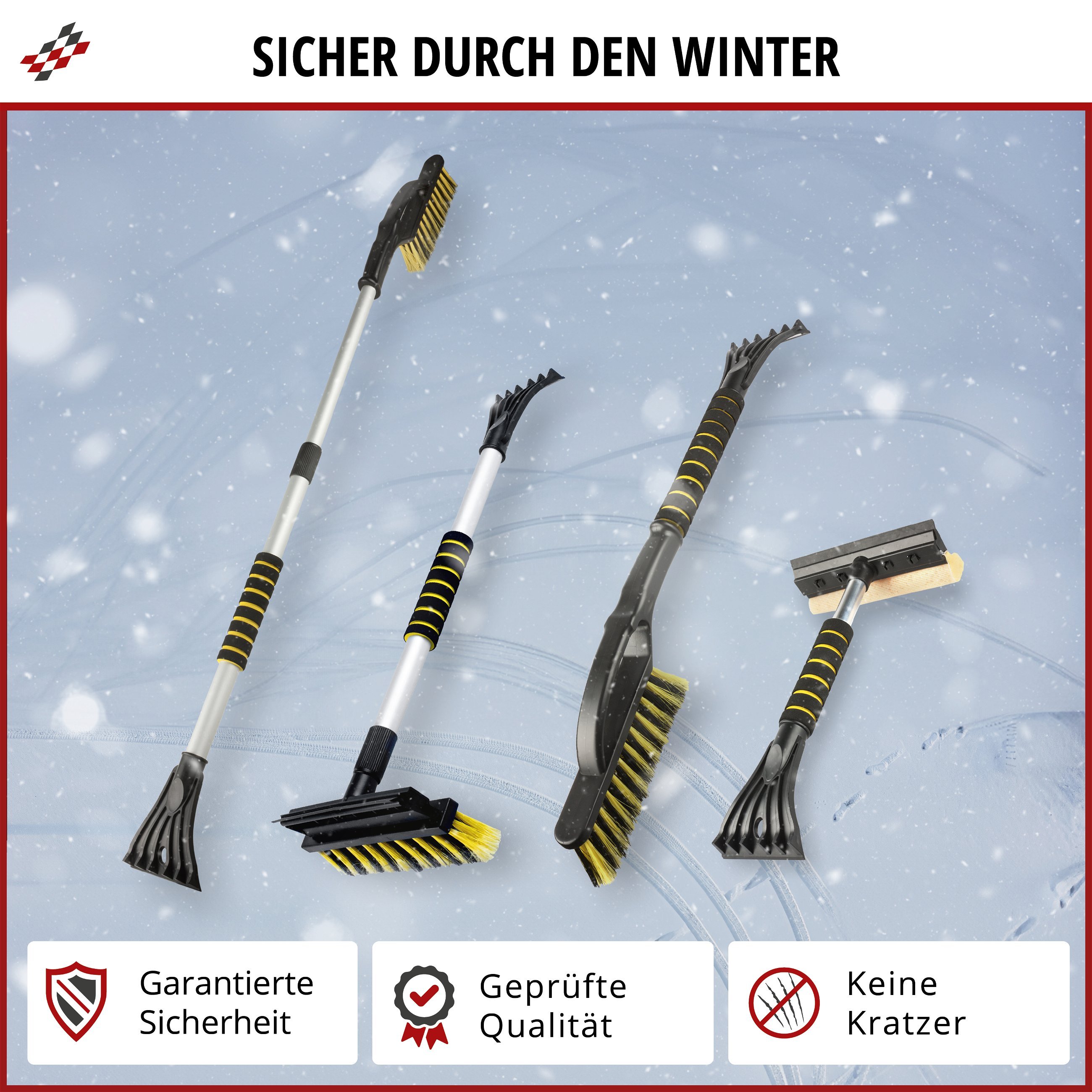 180-Grad-Schwenk-Eiskratzer-Schneebürste Einziehbarer Winter-Schneeräumer  aus Aluminiumlegierung : : Auto & Motorrad