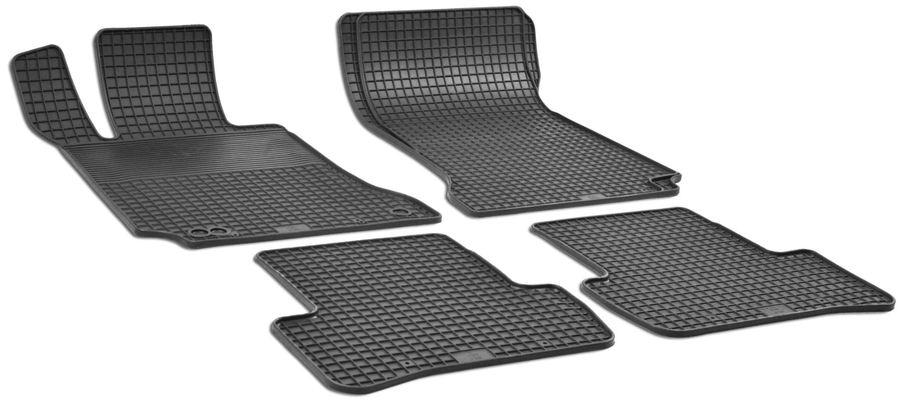 Rubber mats RubberLine for Mercedes-Benz Class C (W204/W205/S205), GLK-Klasse (X204), GLC (X253)