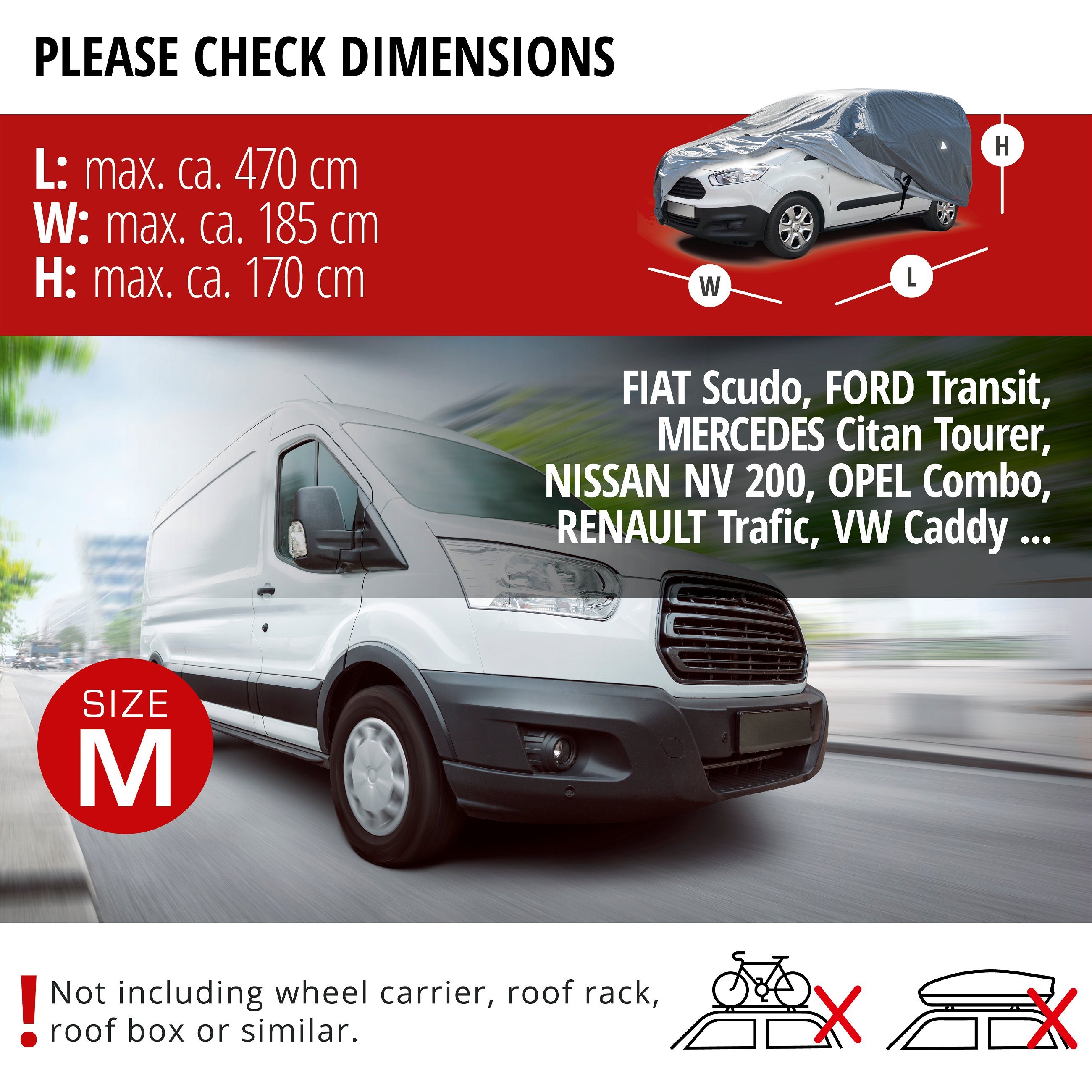 Car tarpaulin All Weather Plus, Van cover size M