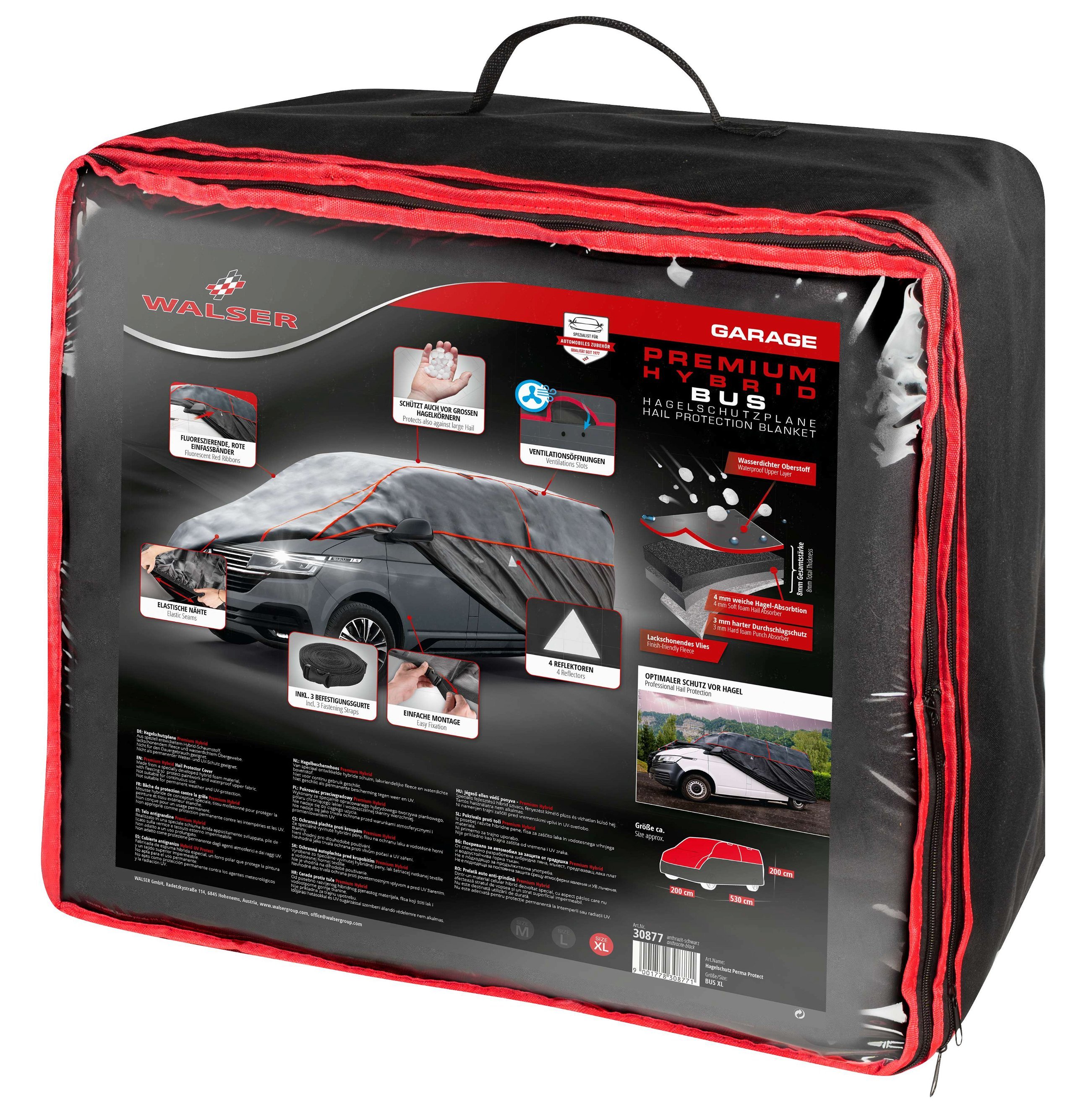 Bus hail protection tarpaulin Premium Hybrid size XL