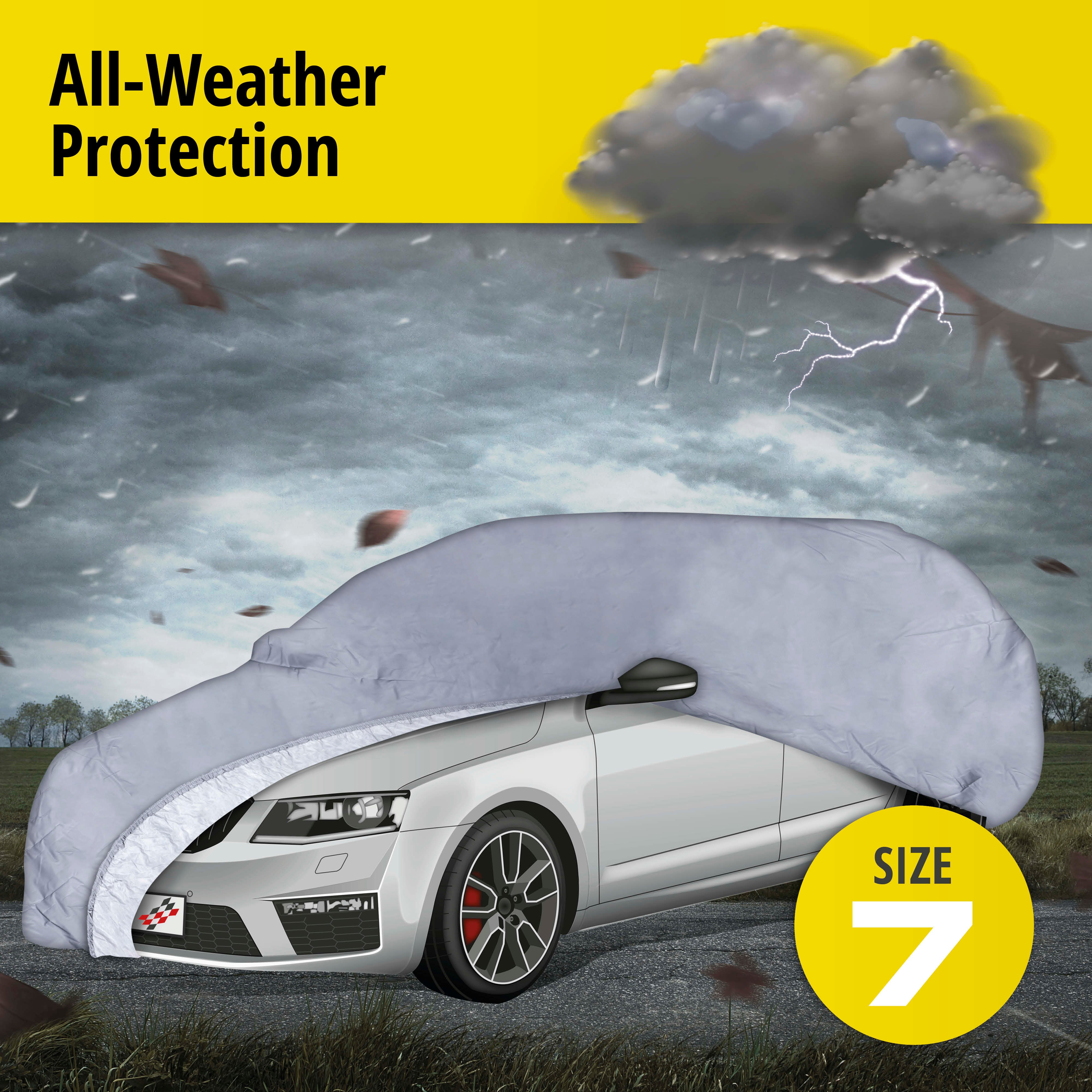 Car tarpaulin All Weather Premium size 7 grey