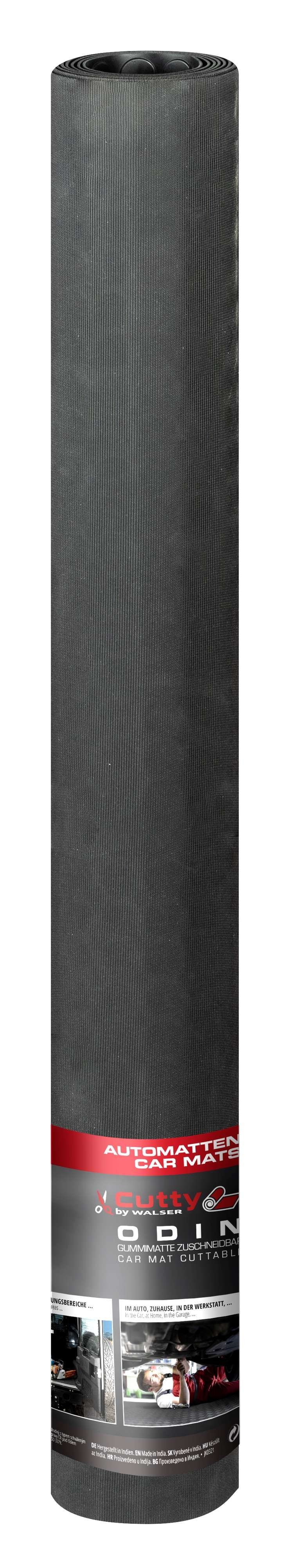 Gummimatte Odin, zuschneidbare Meterware geriffelt 100x100 cm schwarz
