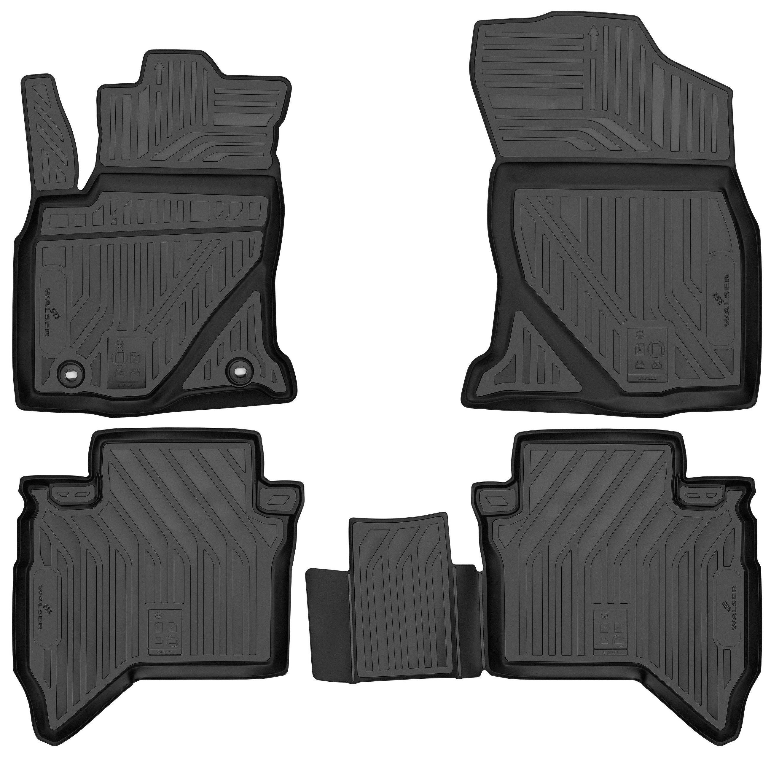 Rubberen Voetmatten XTR geschikt voor Toyota Hilux VIII Pick-Up Double Cap 05/2015 - Vandaag