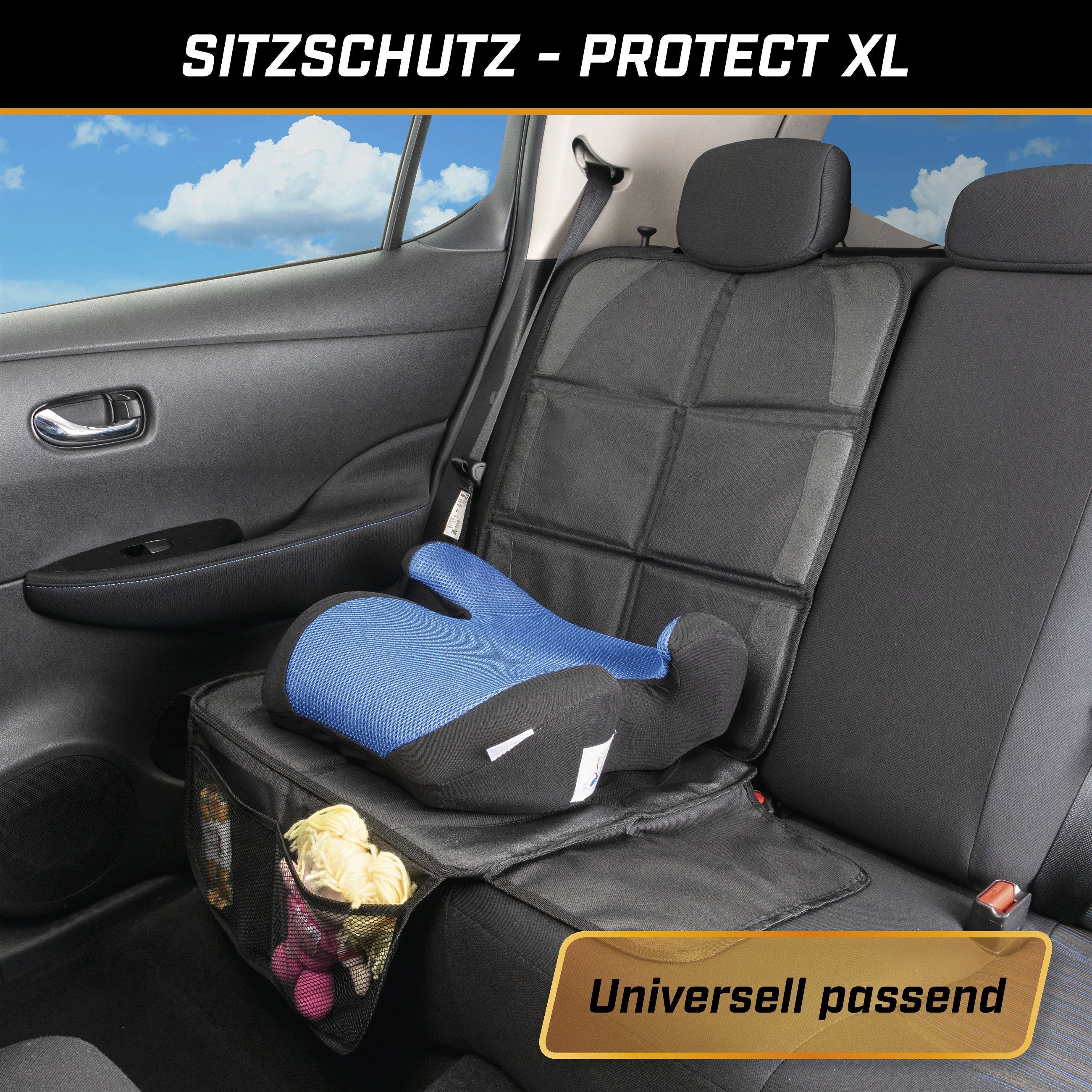 UNIDRO Durable Autositzabdeckung Schutzmatte Universal Front Backret  Atmungsaktiv Wasserdicht Ledersitz Kissen Protector Pad Fit for Van Truck  Wearable (Color : 1 Front beige) : : Baby