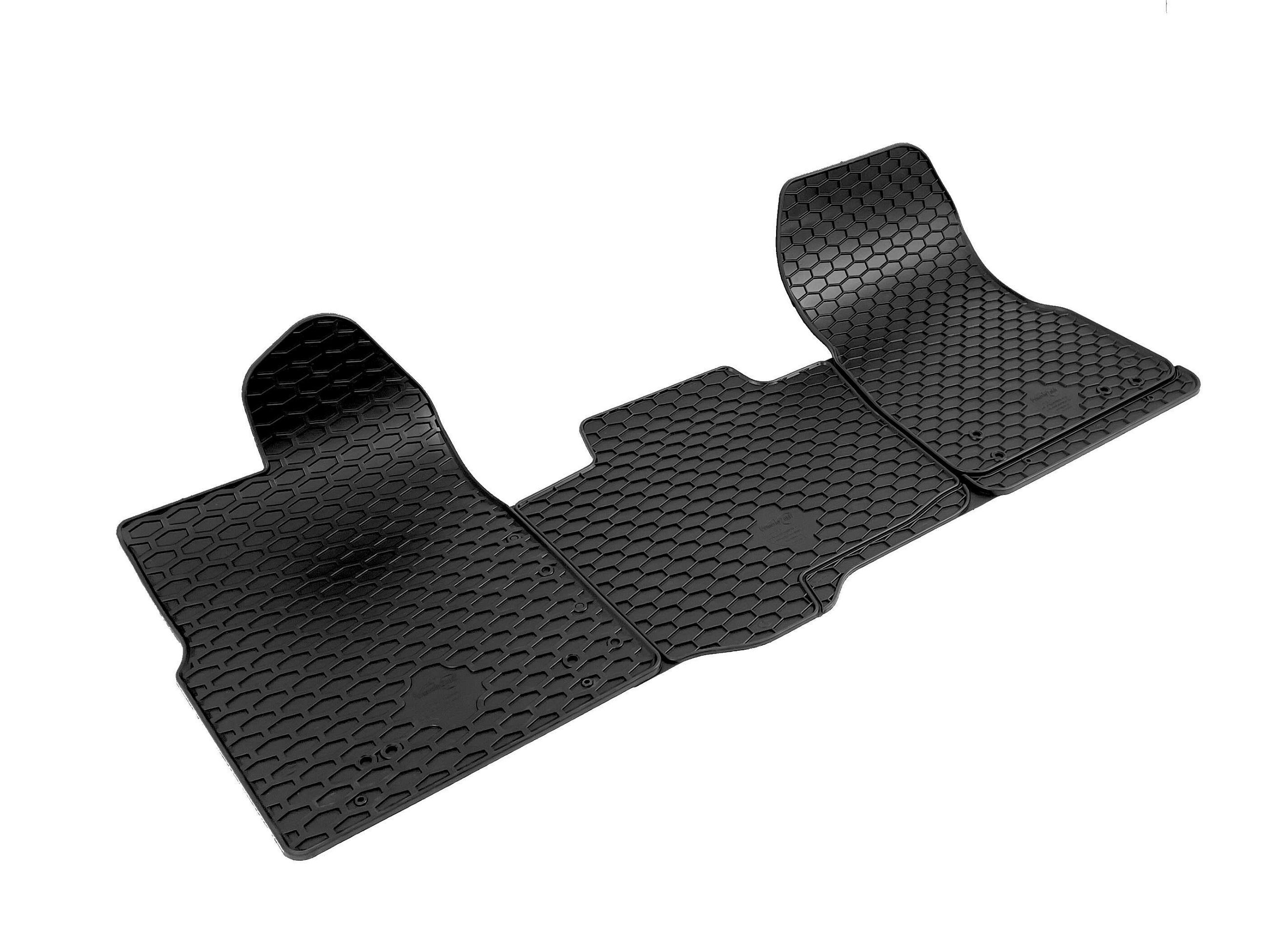 Fußmatten Automatten für Ford Custom 2012-2023 Gummimatte Auto 3D Schw