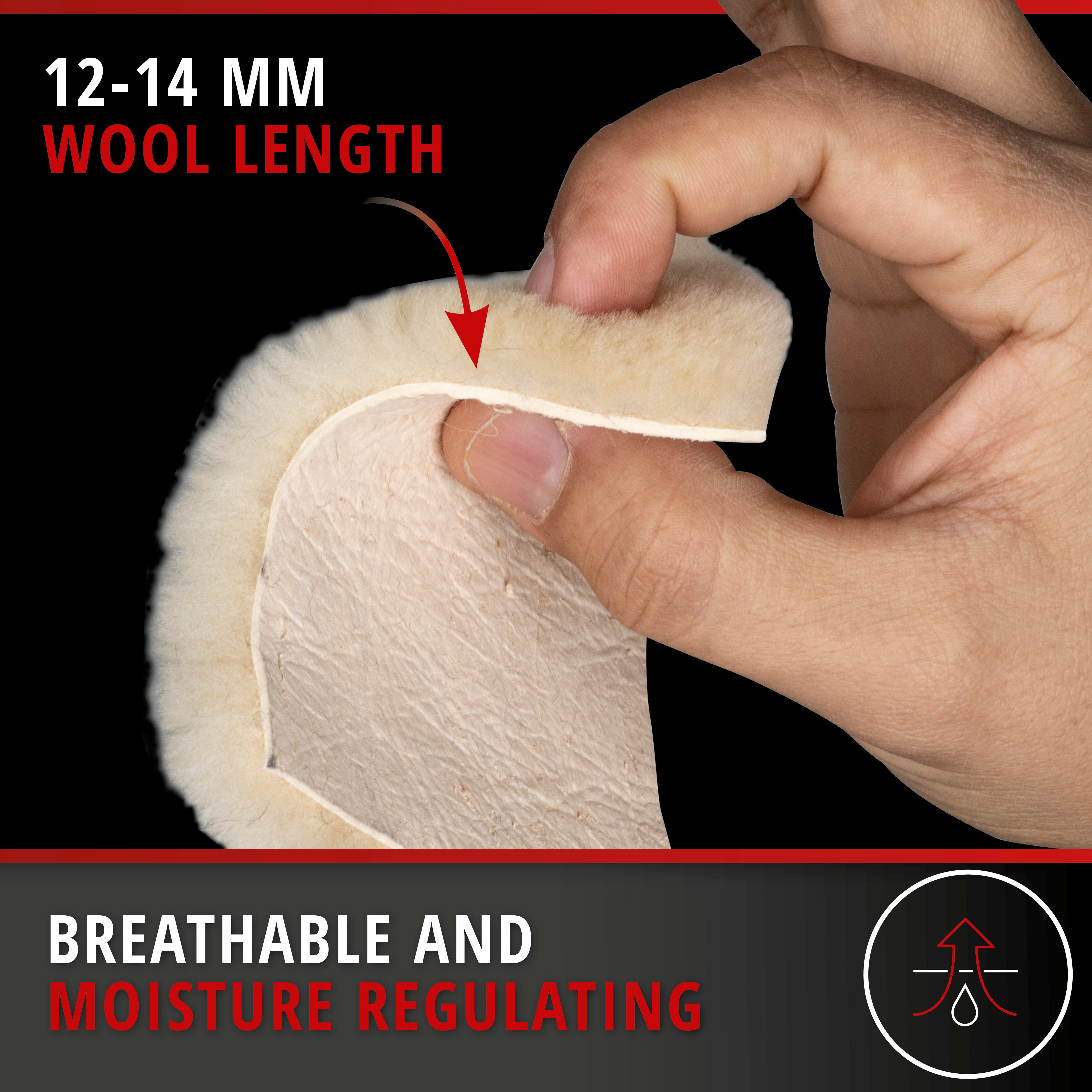 Lambskin steering wheel cover - Steering wheel cover in beige
