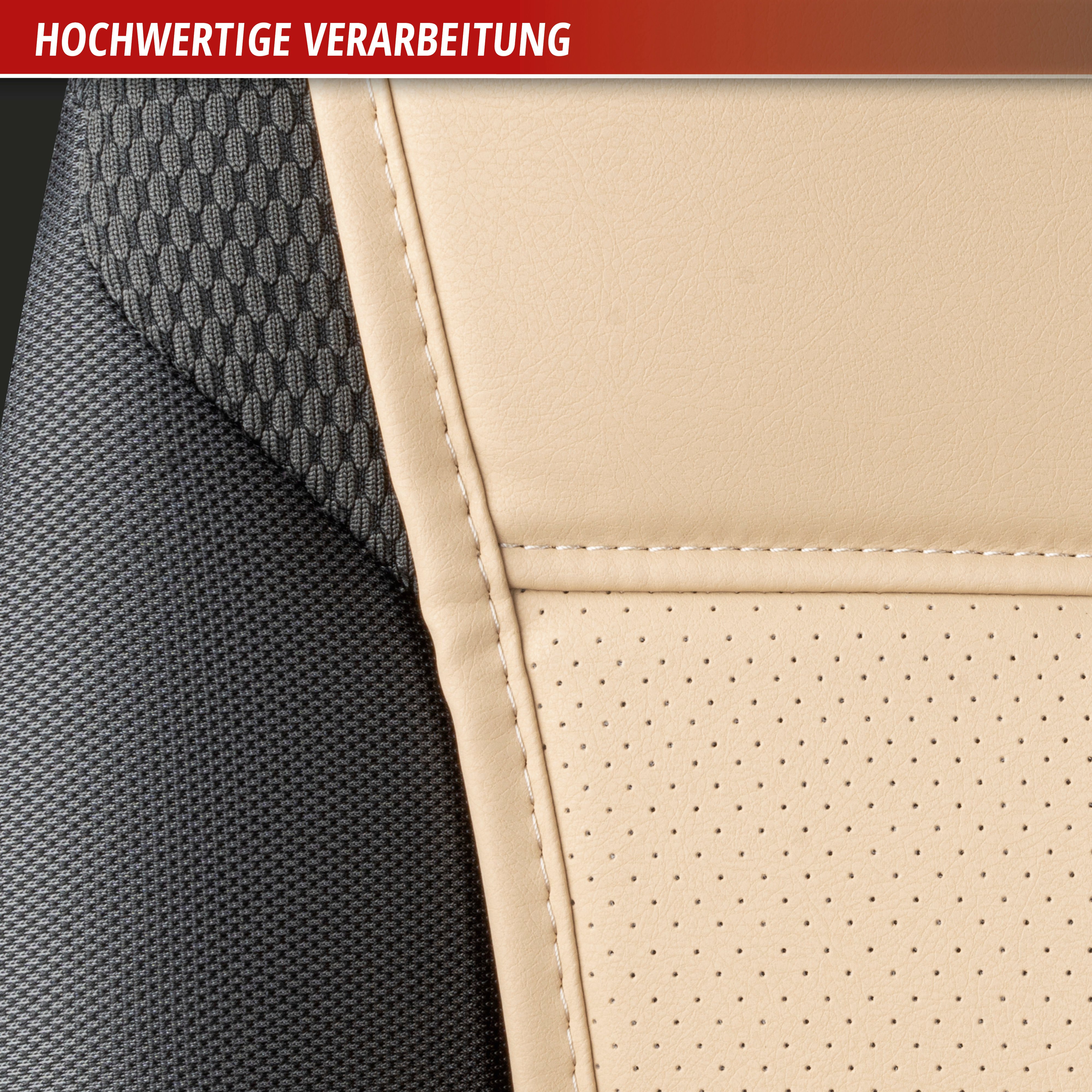 PKW Sitzauflage Lewis, Auto-Sitzaufleger beige
