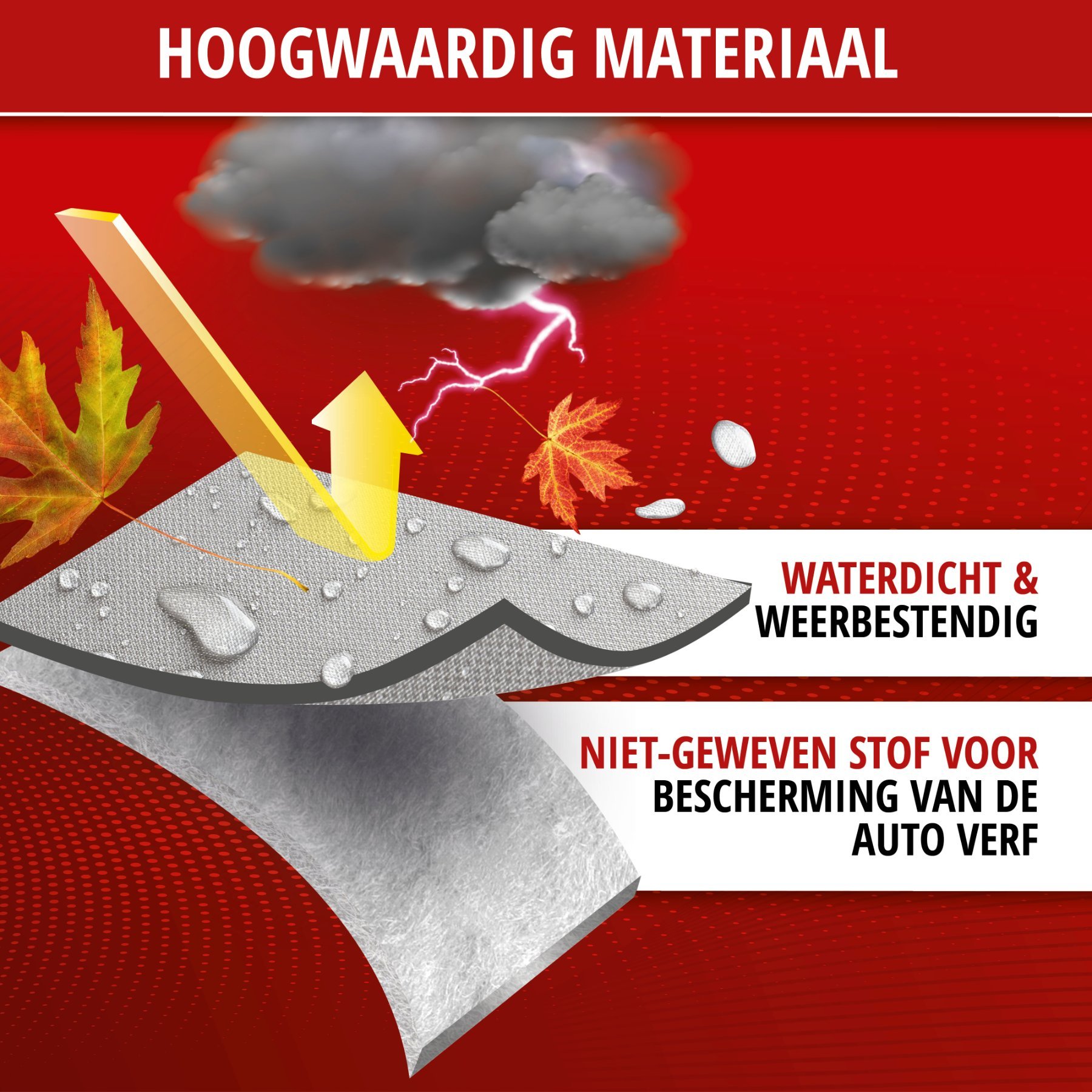 Autoafdekking AllWeather SUV maat XL lichtgrijs, waterdichte autogarage, stofdicht met UV-bescherming, verstevigde gordelbevestiging