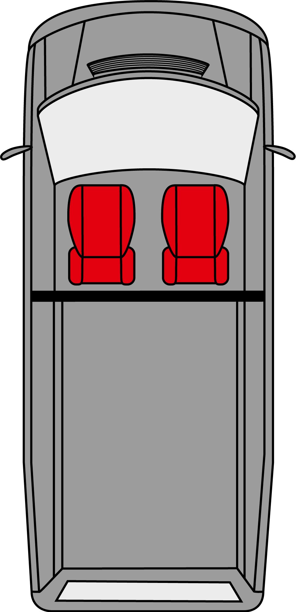 Passform Sitzbezug aus Kunstleder kompatibel mit VW Caddy, Einzelsitz vorne