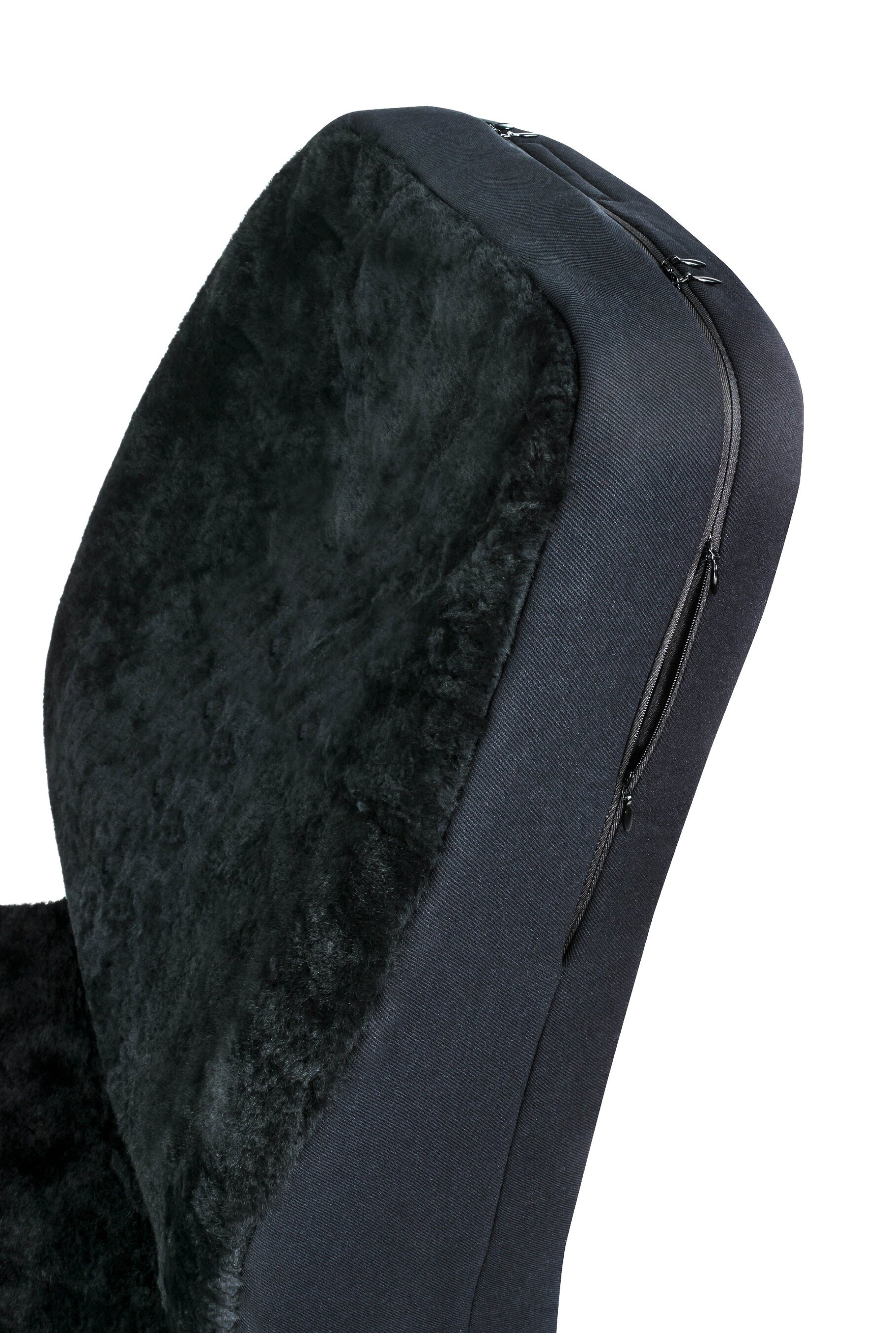 Car Seat cover Iva made of lambskin black with ZIPP IT system