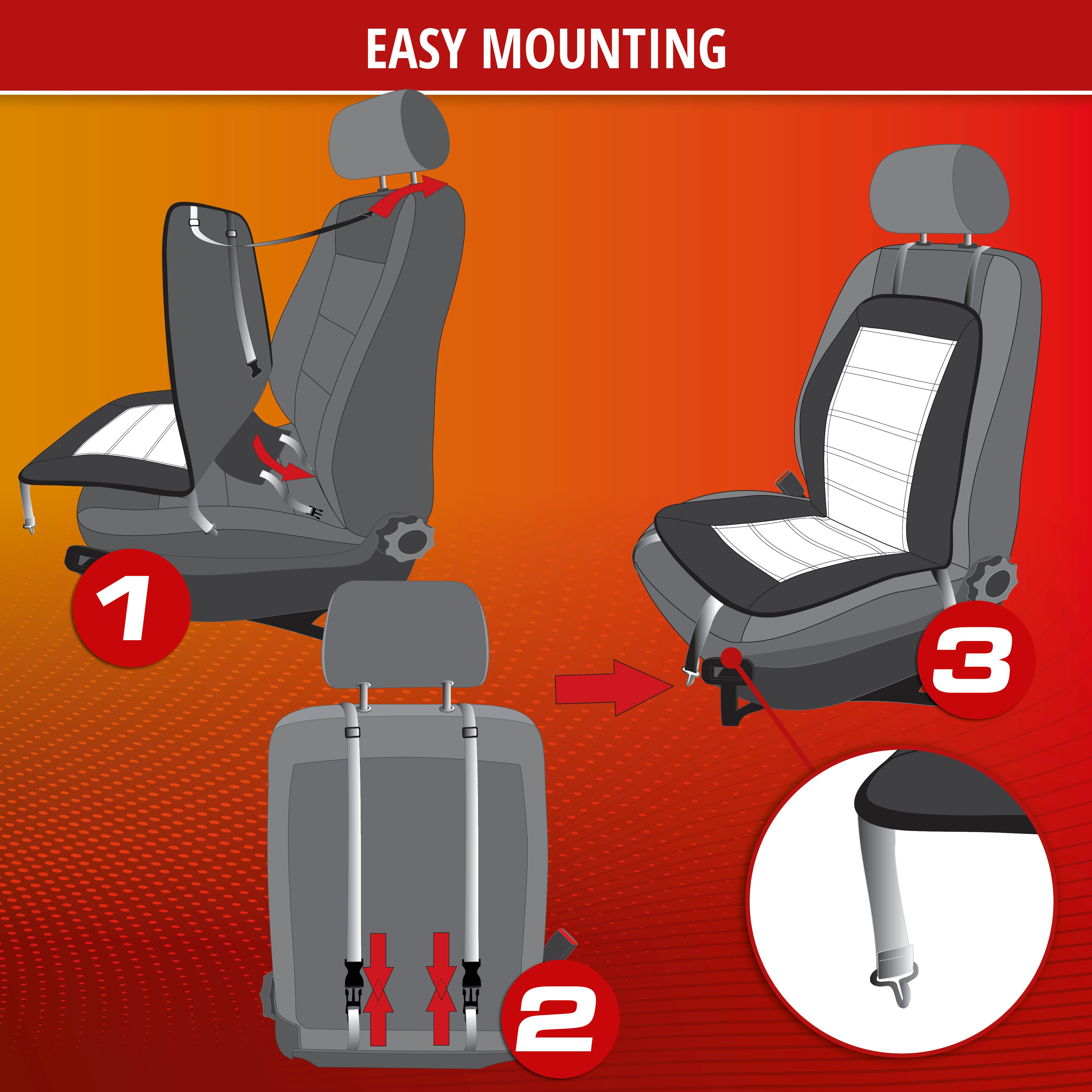 Heating Pad, Seat Heating Car Seat Warm Up black-blue