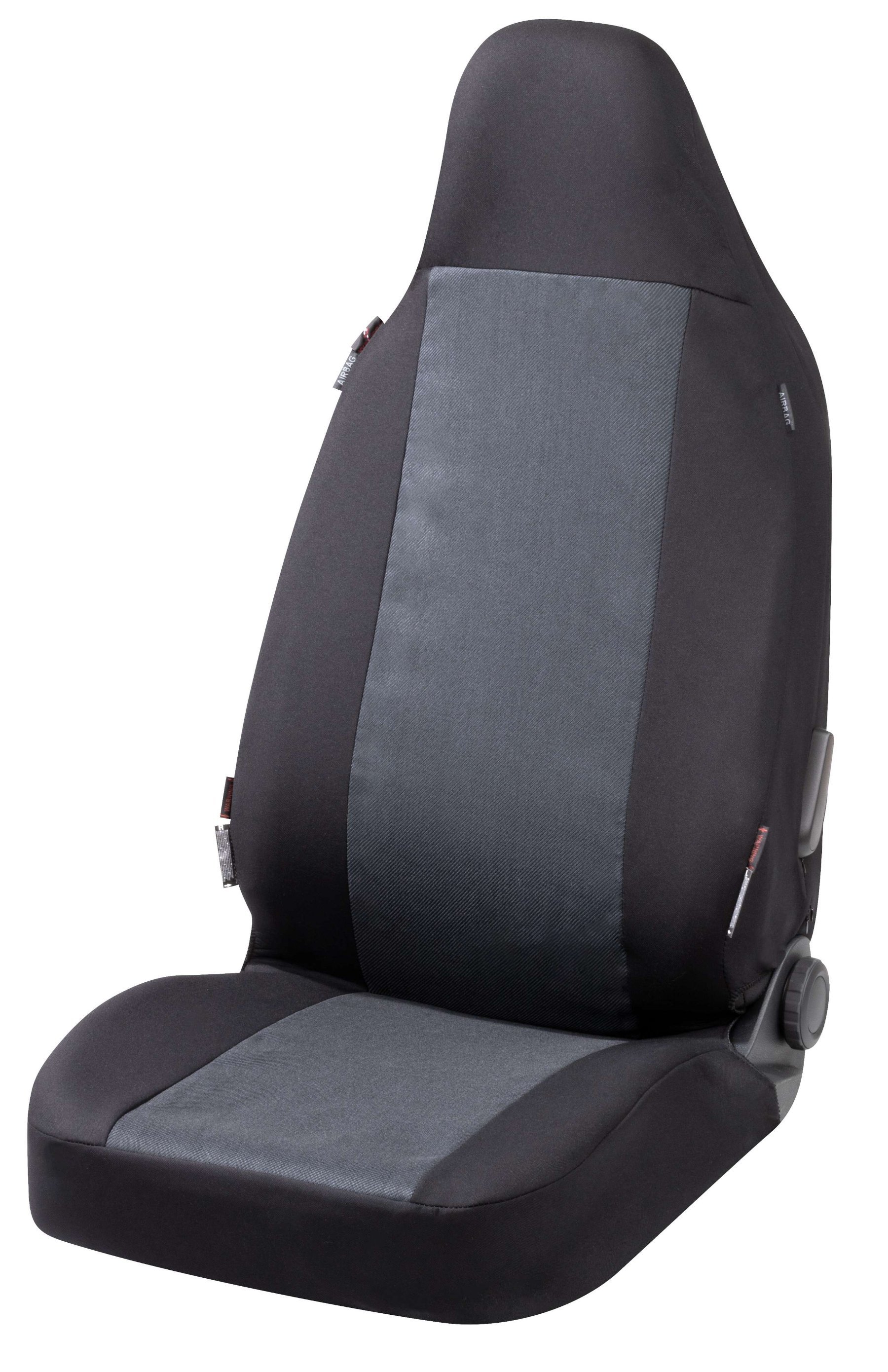 Transporter-Sitzbezug Highback für Einzelsitz vorne mit integrierter Kopfsütze anthrazit
