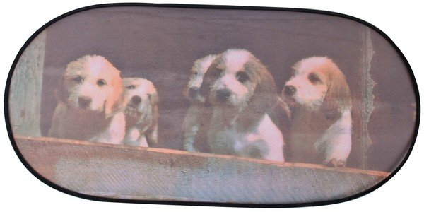 sun protection rear window self-adhesive 100 x 50 cm motif with dogs