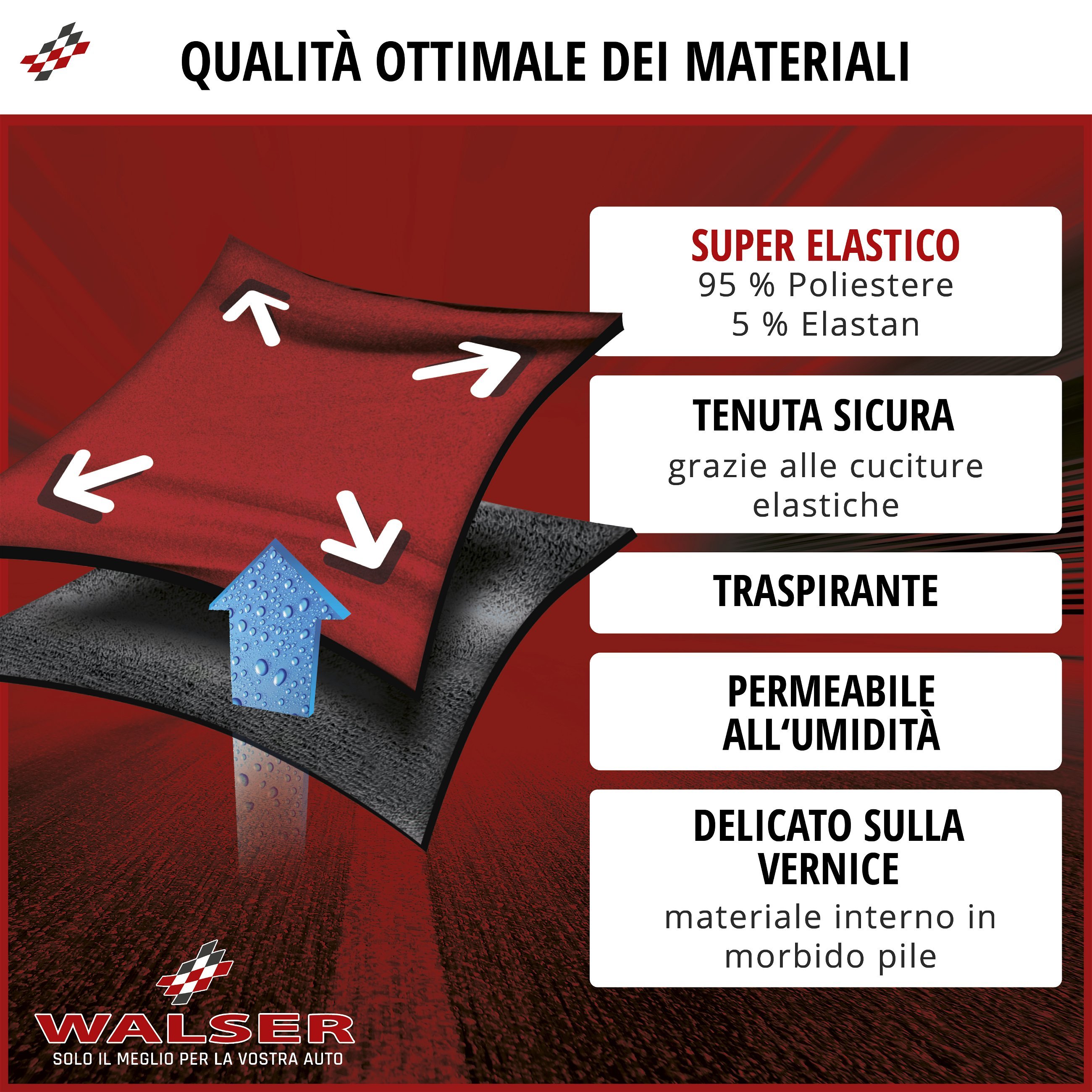 Telone protettivo Indoor Stretch Plus Kombi dimensione XL rosso