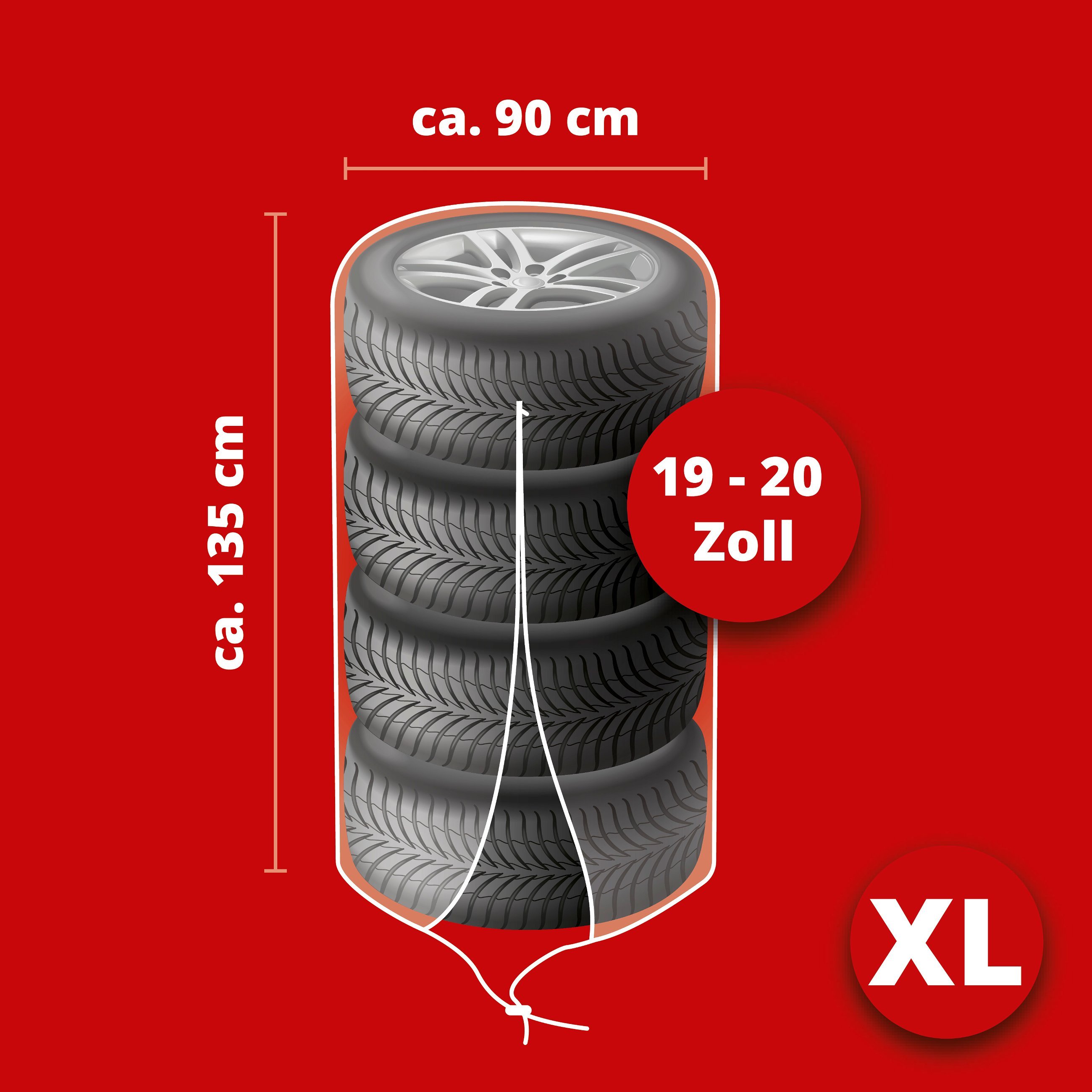 Custodia per pneumatici misura XL, per pneumatici da 19-20 pollici