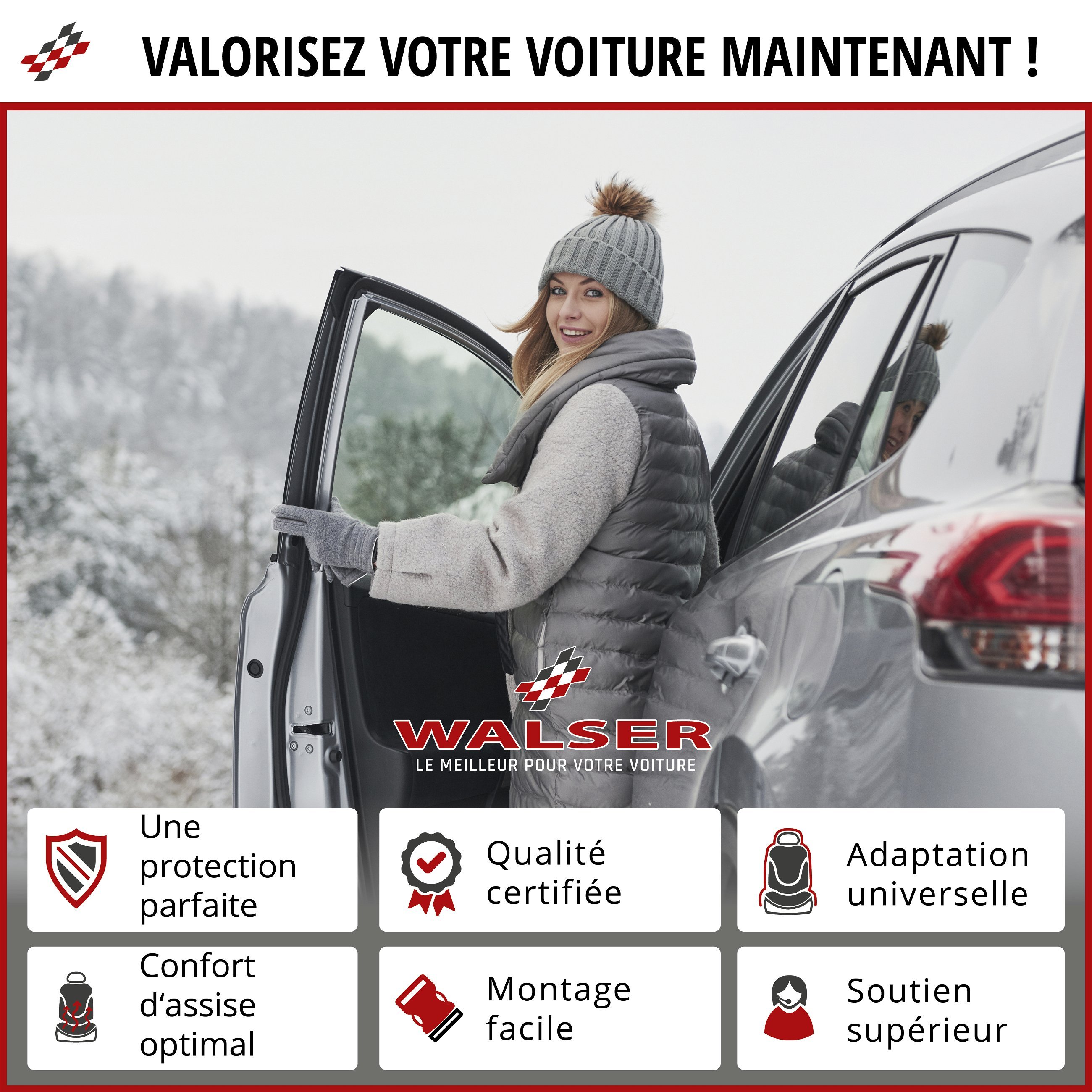 Coussin de siège d'auto, température de réglage du siège d'auto chauffée  Couvertures de siège chauffées pour les voitures chauffage rapide pour siège  d'auto chauffage pour véhicule de camion Black : : Auto