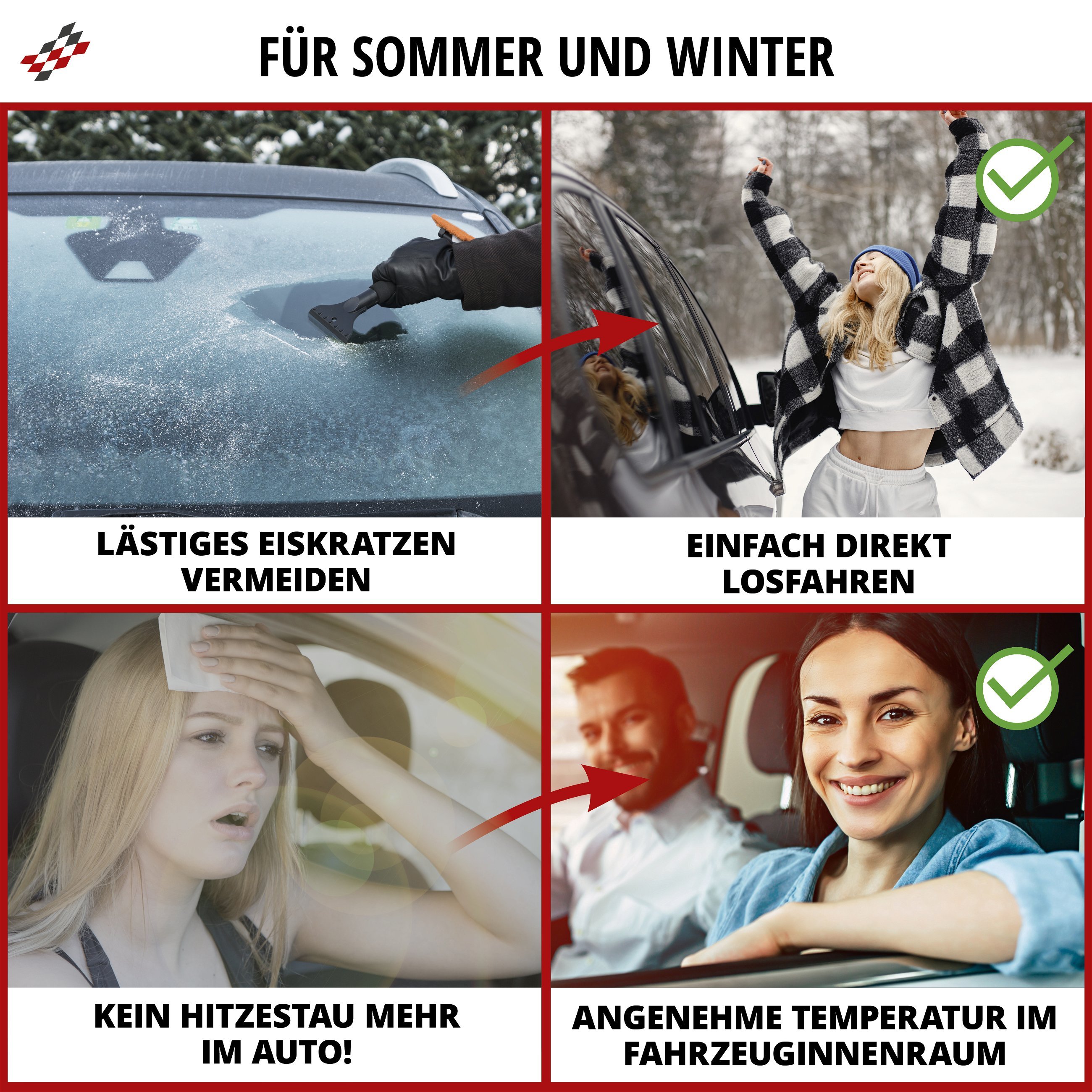 Auto-Sonnenschutz, PKW-Thermoschutz, Autoscheiben-Abdeckung 200x70 cm