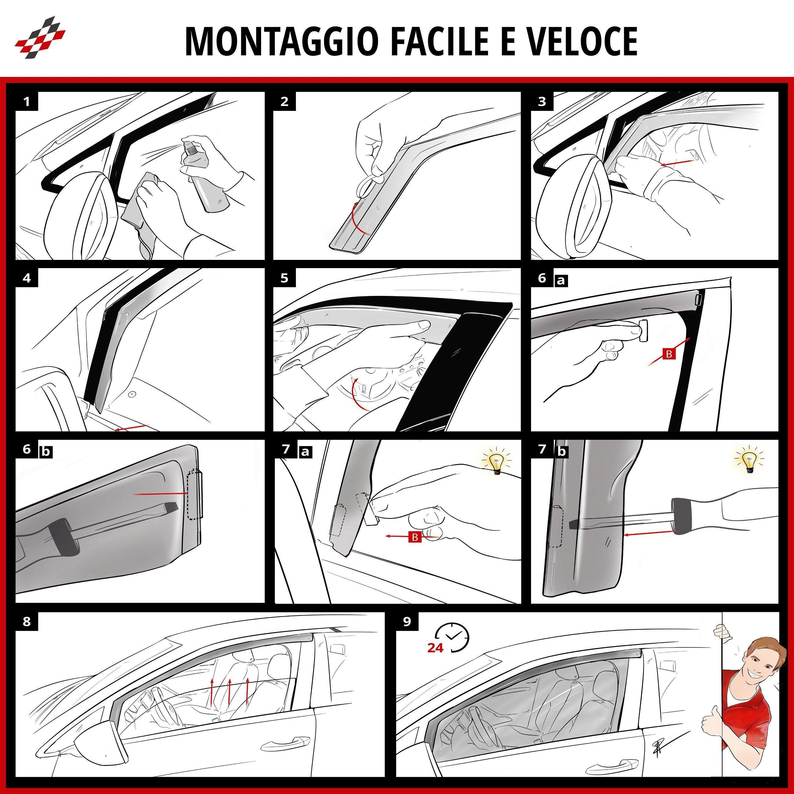 Deflettore del vento per VW Tiguan (AD1, AX1) 01/2016-Oggi