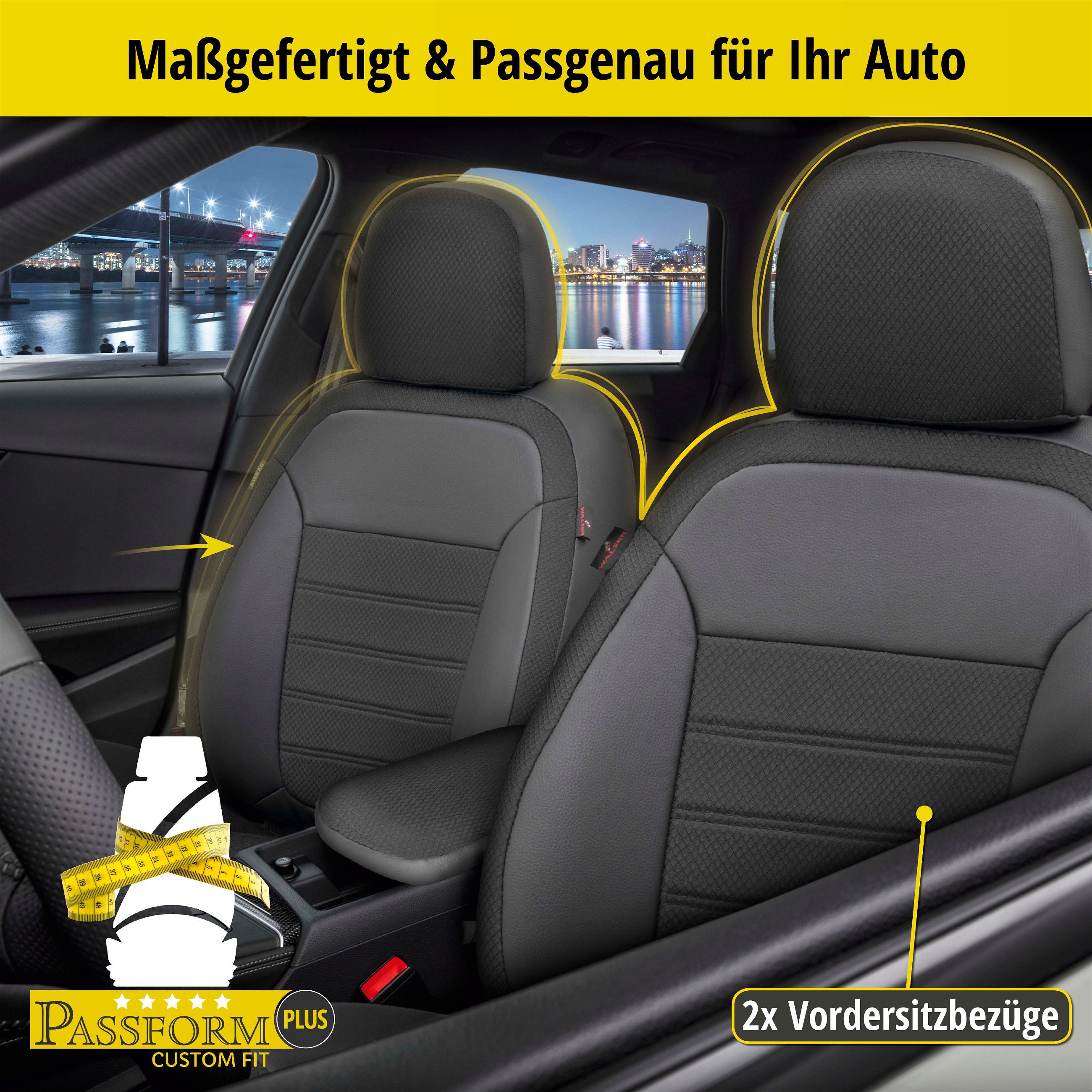Passform Sitzbezug Aversa für Mercedes-Benz VITO Mixto W447 10/2014-Heute, 2 Einzelsitzbezüge für Normalsitze