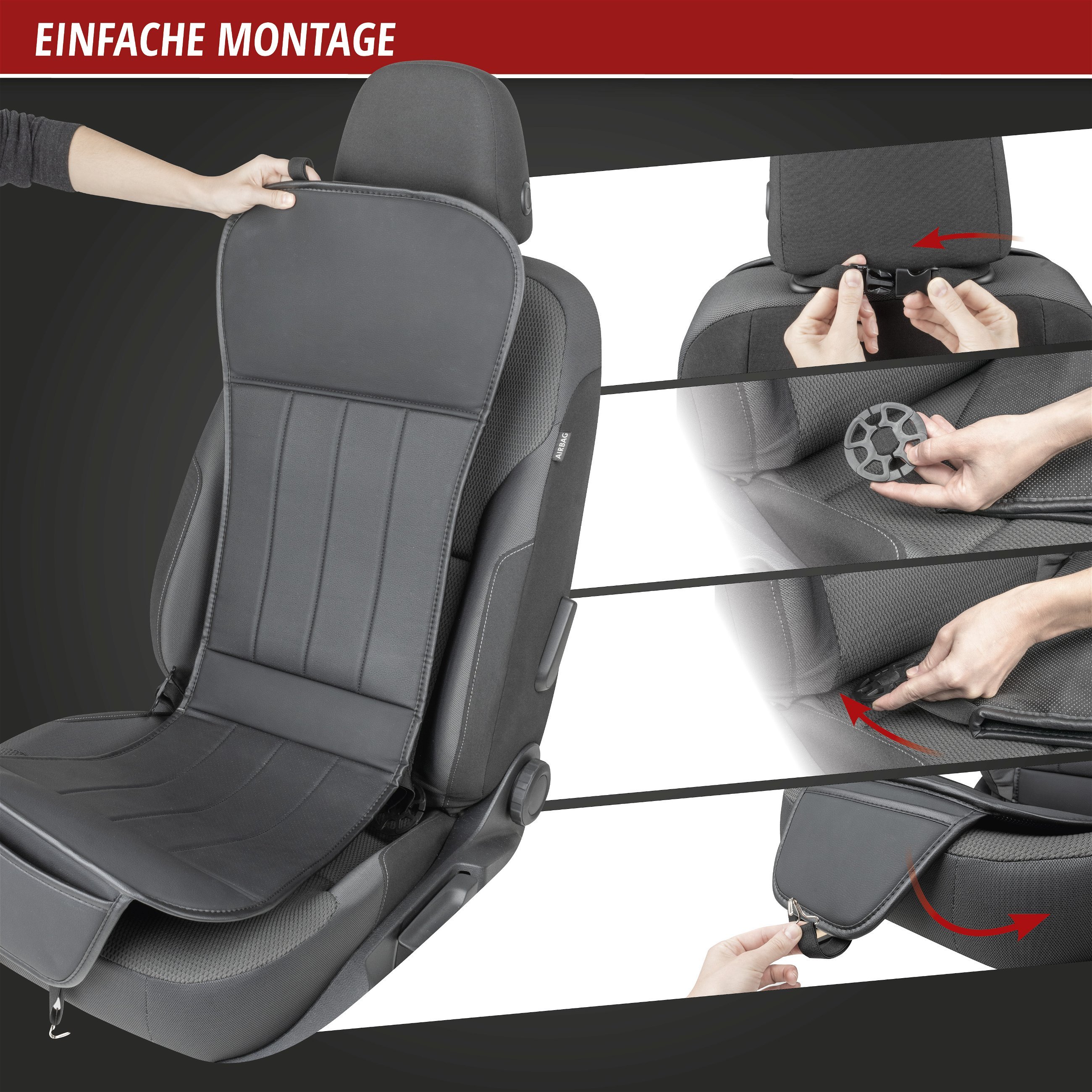 Sitzkissen Cool Lucy mit Gel-Einlage, Auto-Kissen Universalgröße schwarz, Sitzkissen Cool Lucy mit Gel-Einlage, Auto-Kissen Universalgröße schwarz, Ergonomische Kissen, Komfort im Auto, Komfort & Zubehör