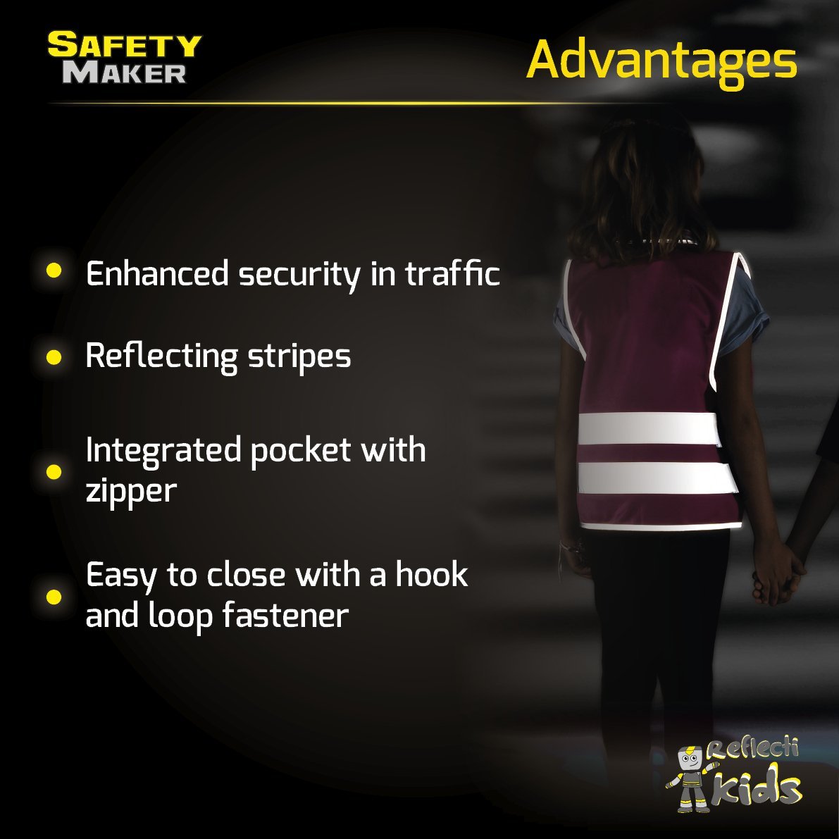Safety vest 3-6 years pink