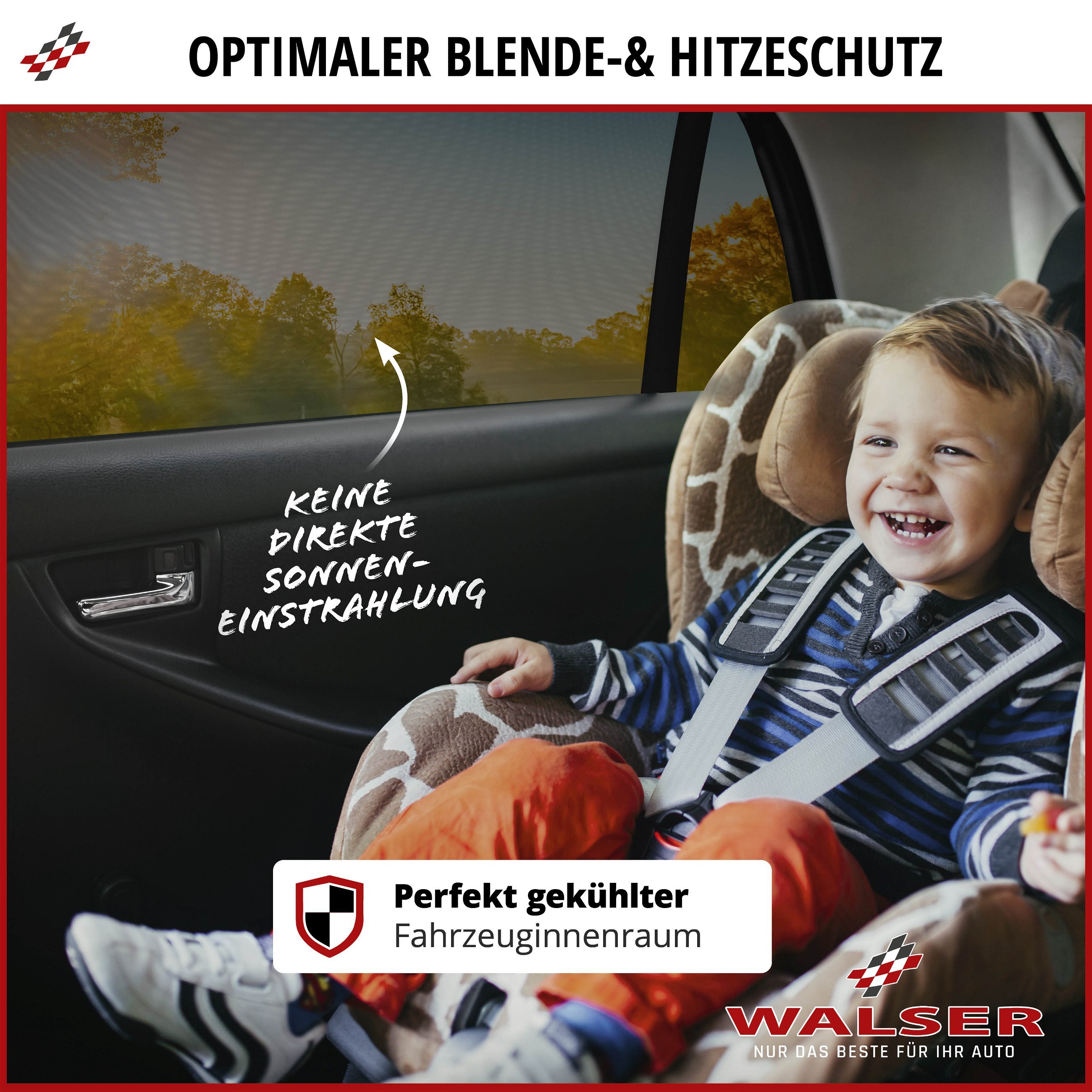 30271 WALSER Auto-Sonnenschutz grau, Polyester, Menge: 2