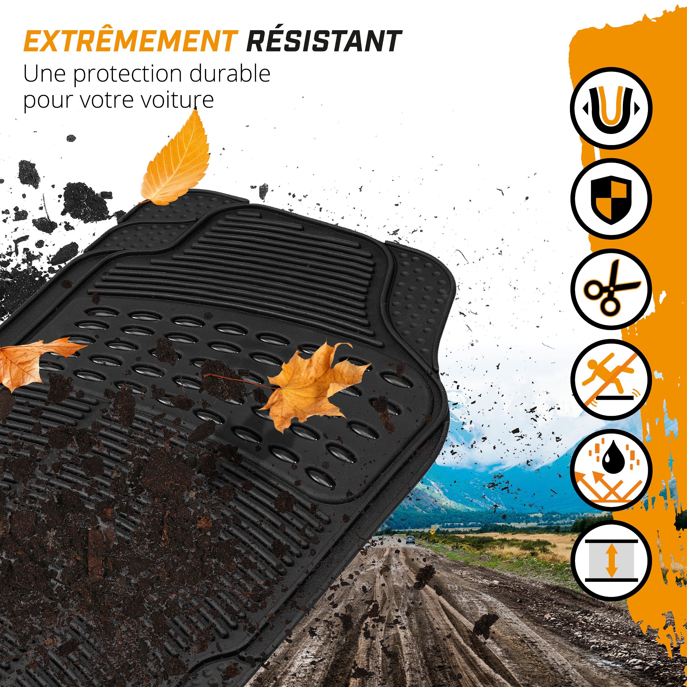 Tapis de caoutchouc Spartakus noir