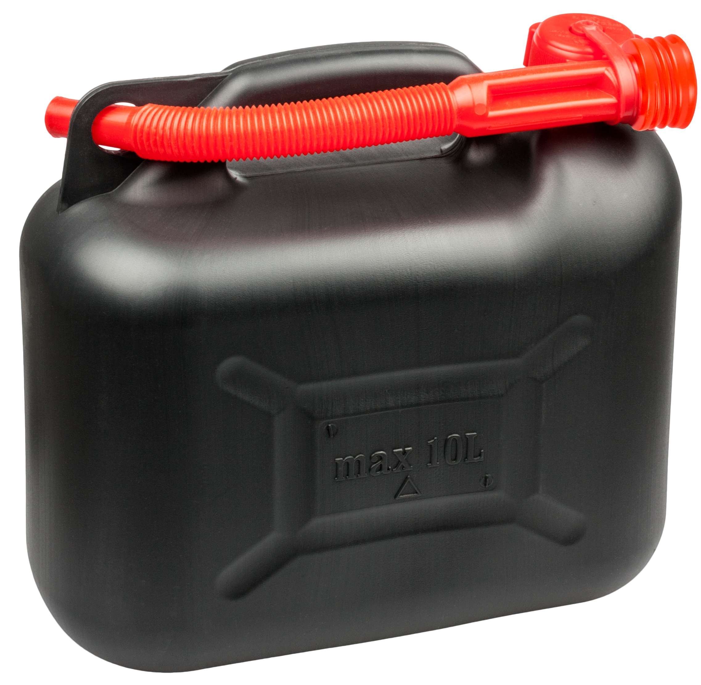 Benzinkanister 10 Liter - UN-geprüfter Krafstoffkanister mit Sicherheitsverschluss