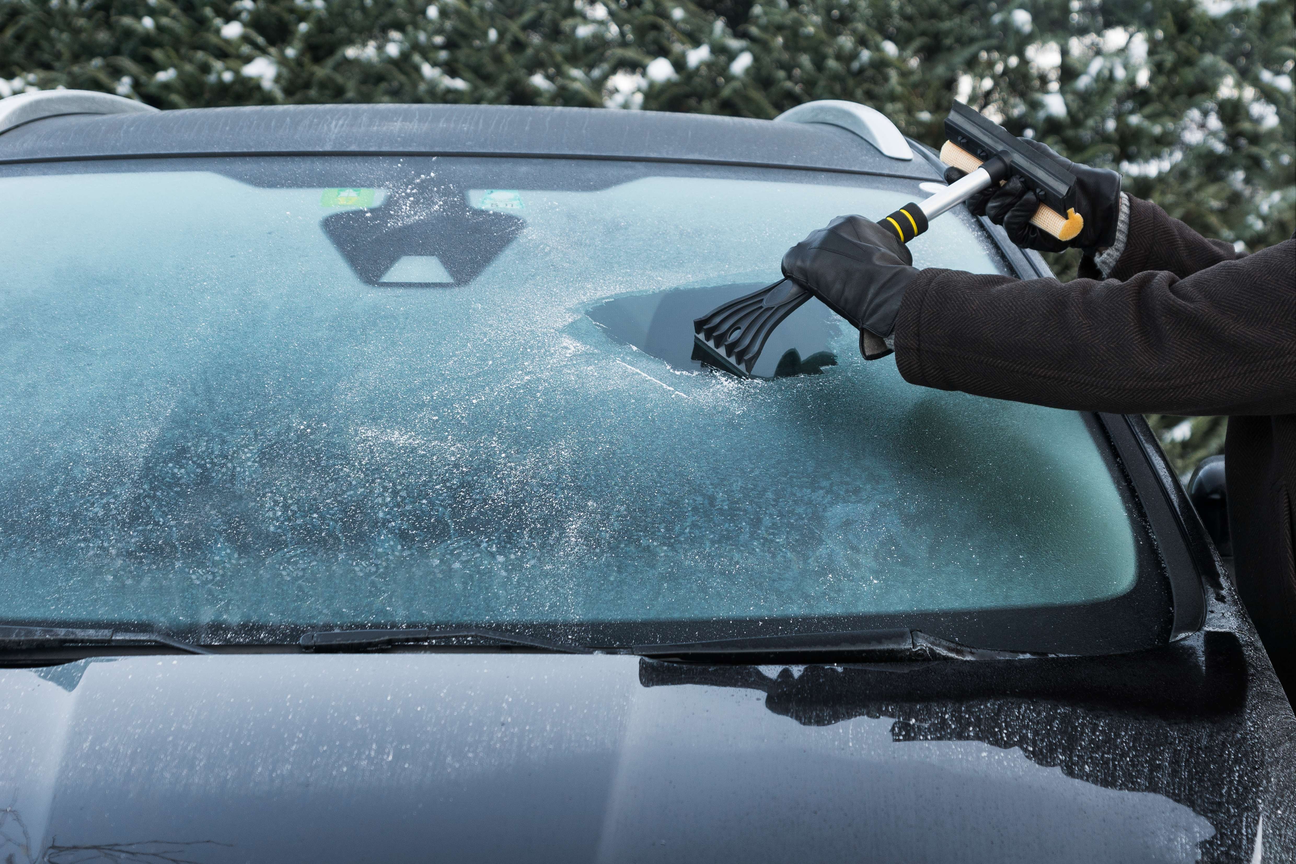 Profi Eiskratzer Wasserschaber + Ersatz Gummi für Auto Scheiben